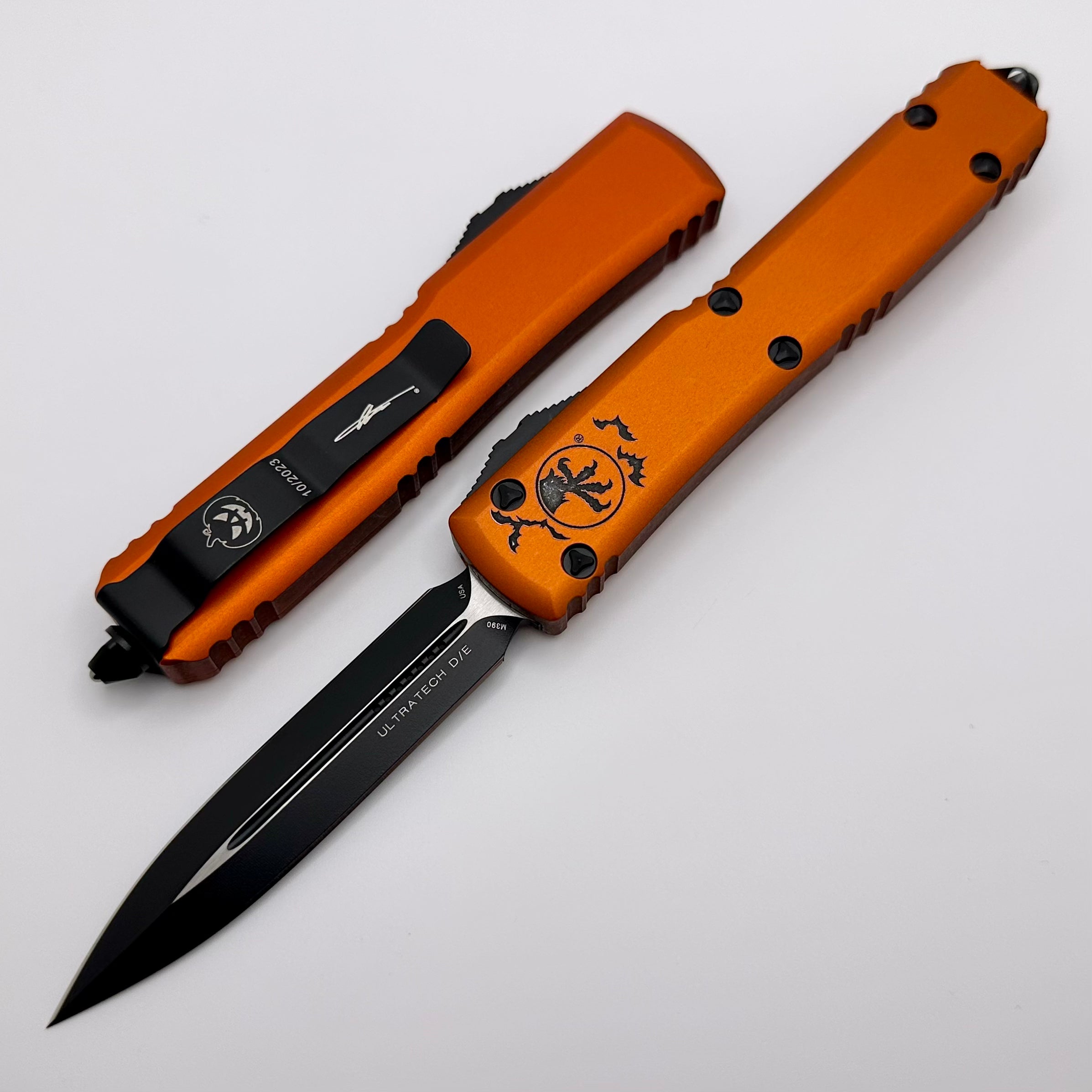 Microtech Ultratech Halloween Edition: Premium Orange Double Edge Knife