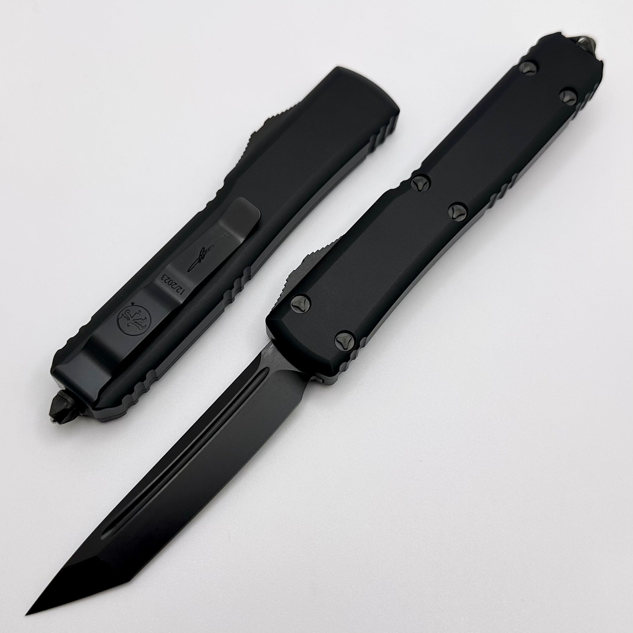 Premium Microtech Ultratech Tanto DLC Shadow Signature Series - Ultimate Tactical Knife