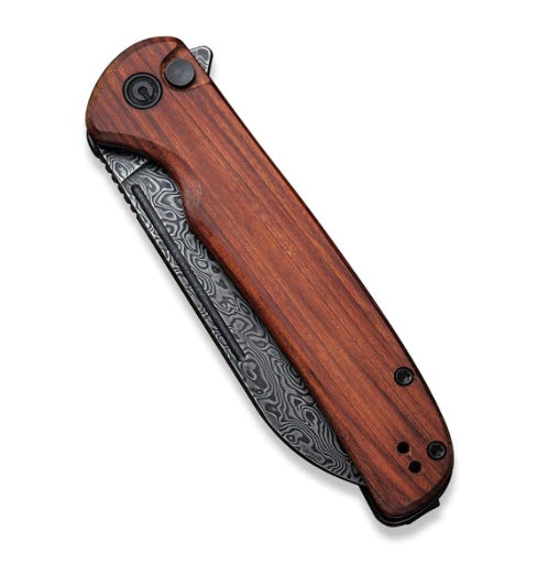 Civivi Chevalier Premium Damascus & Wood Button Lock Knife