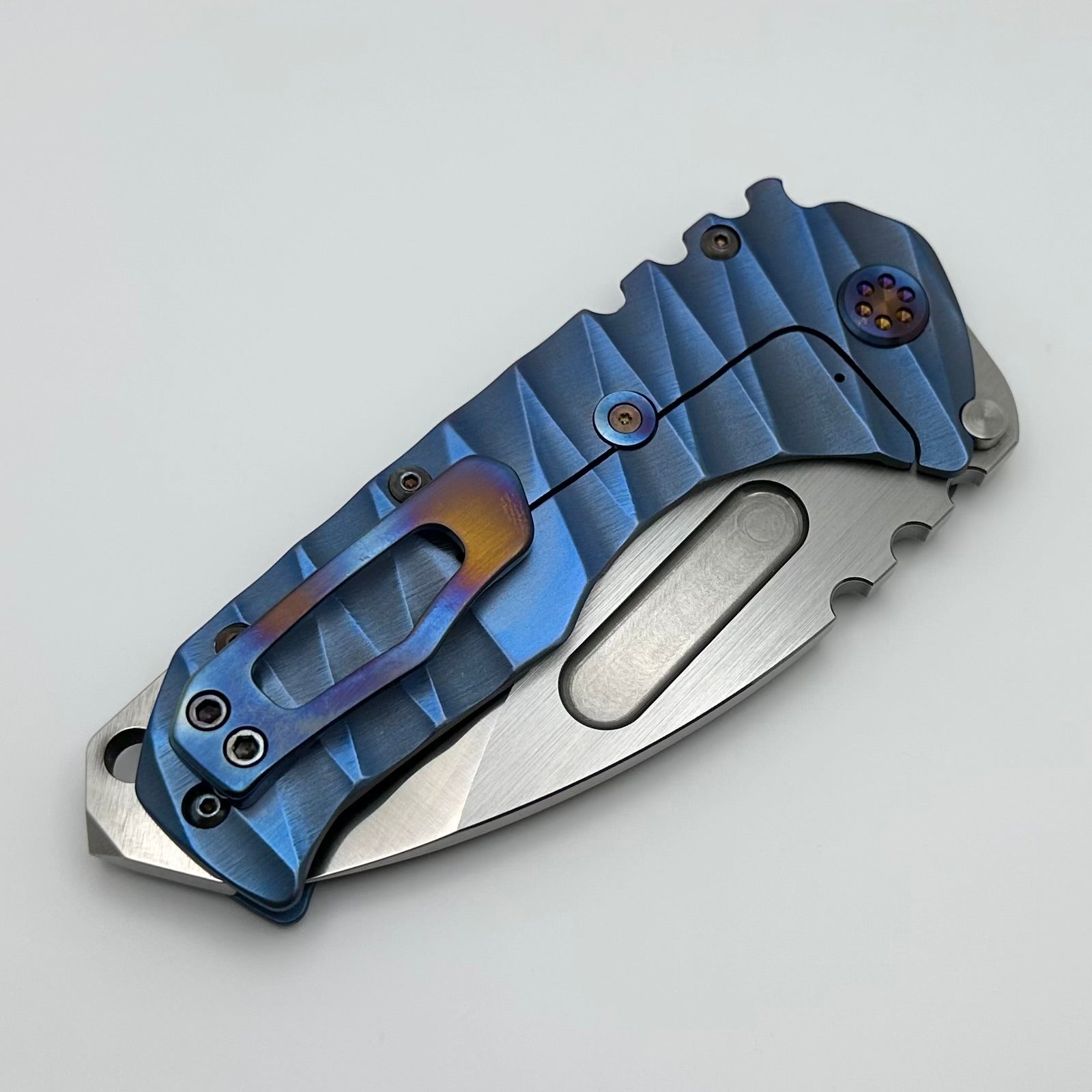 Medford Knife Praetorian T Ultimate Tactical Folding Knife - S45VN Blade & Blue Lightning Handles