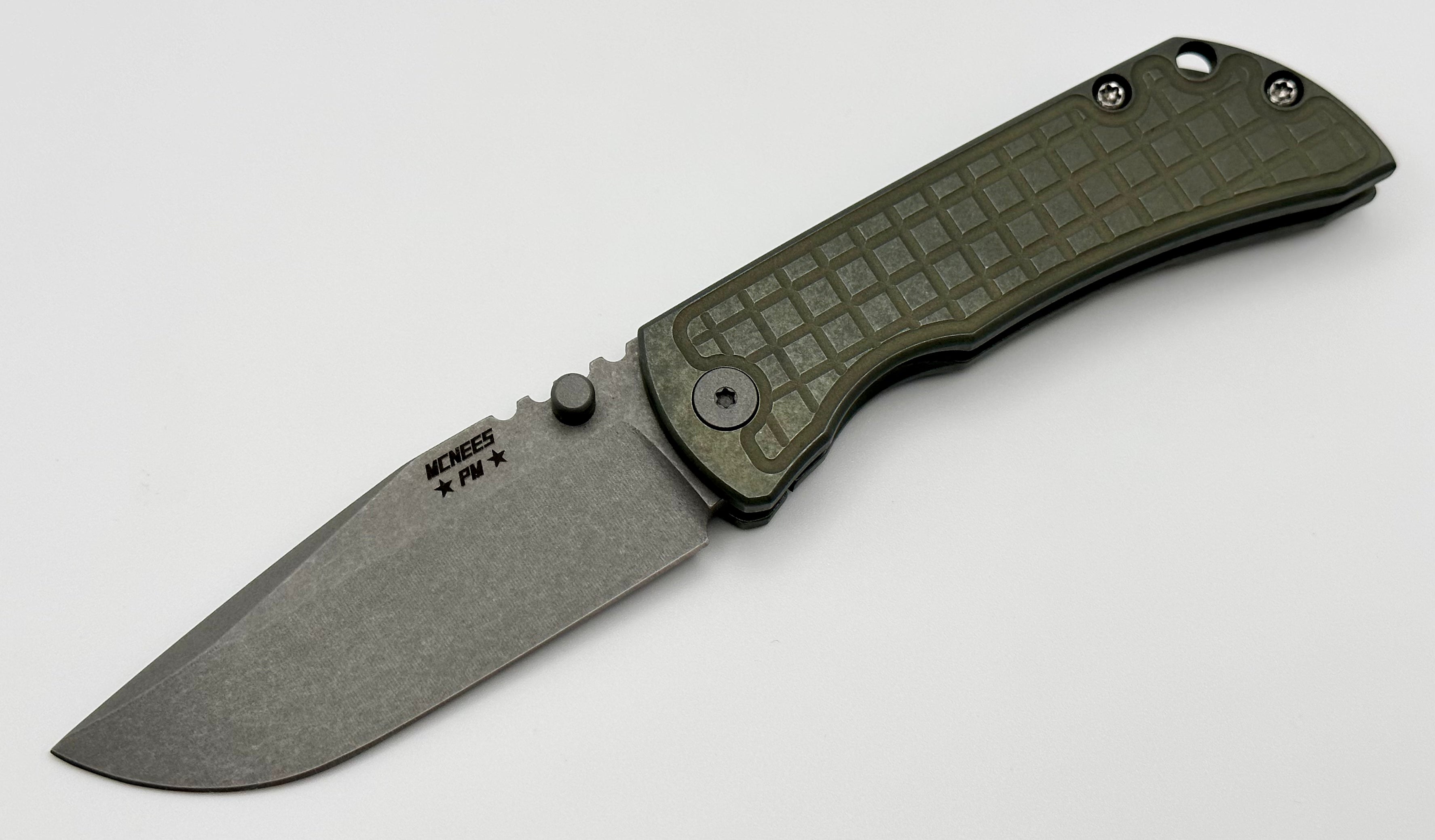 McNees Performance Machined Mac 2 3 | Premium Matte Stonewash Green FRAG Knife