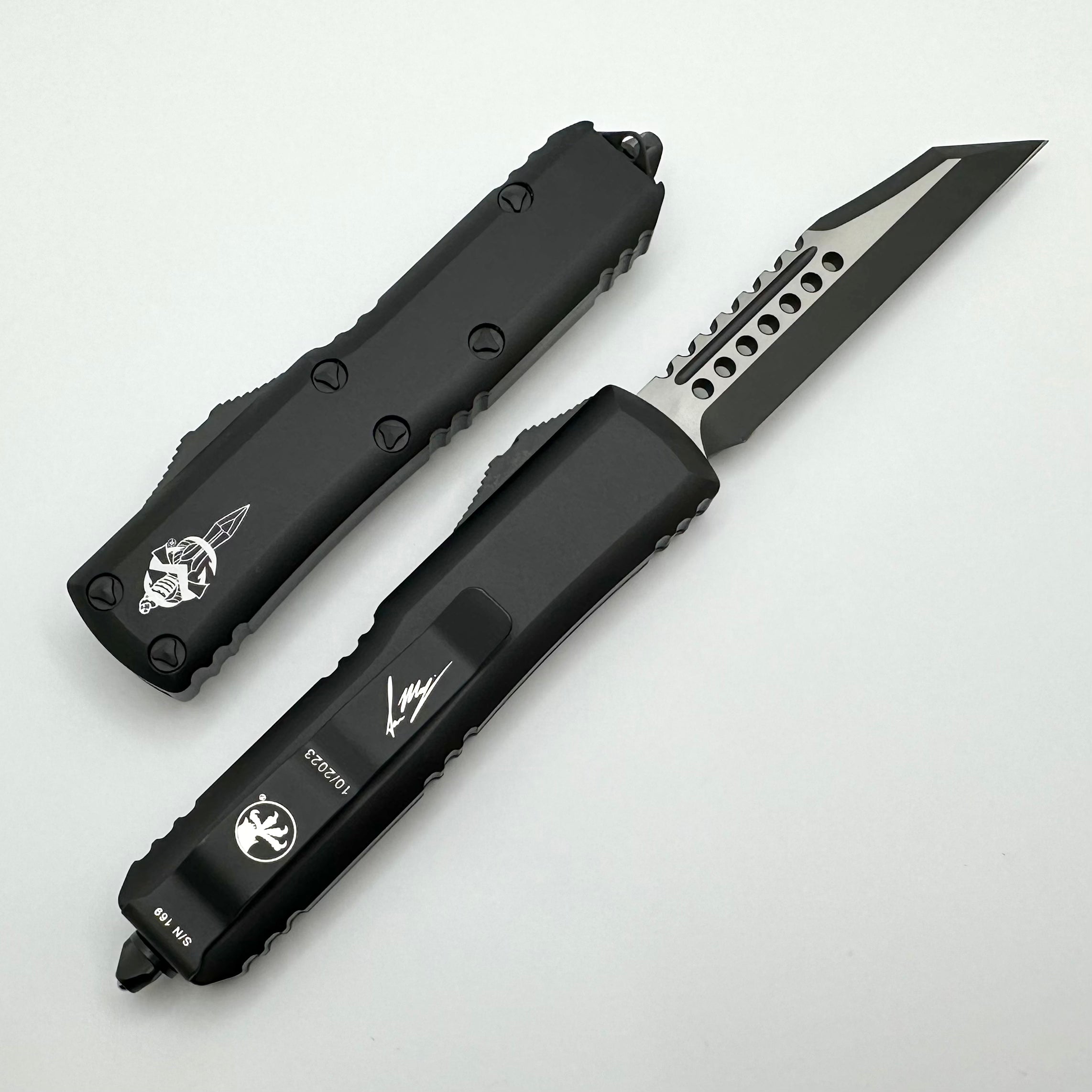 Microtech UTX-85 Warhound Black Tactical Knife - Premium EDC Signature Series