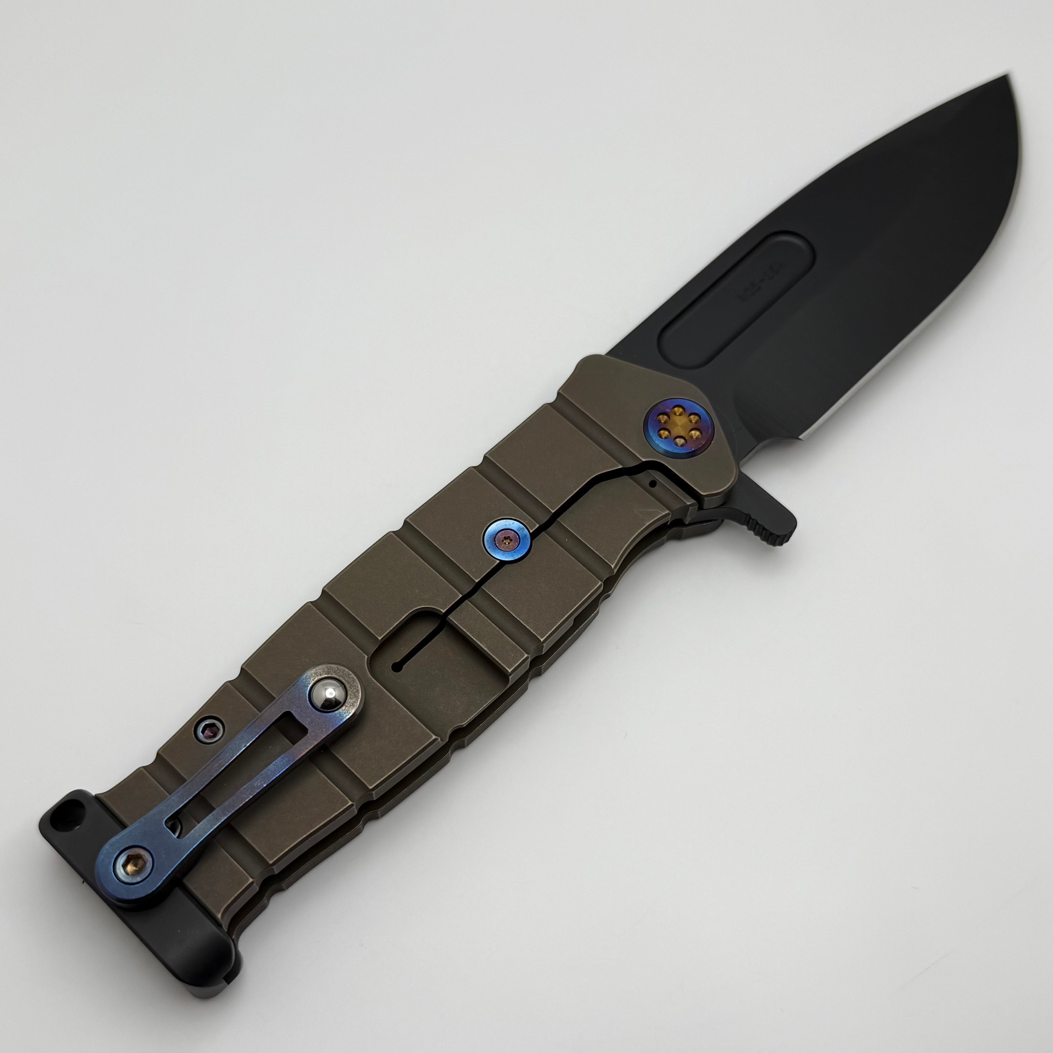 Medford Ultimate Fighter Flipper - Premium USMC Bronze Handles with Flamed Hardware & S45VN Blade