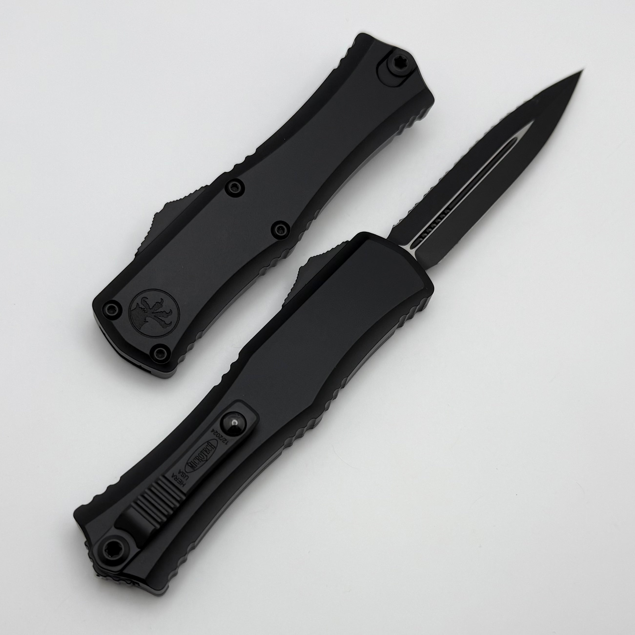 Microtech Mini Hera Tactical EDC Knife - Black Serrated M390MK