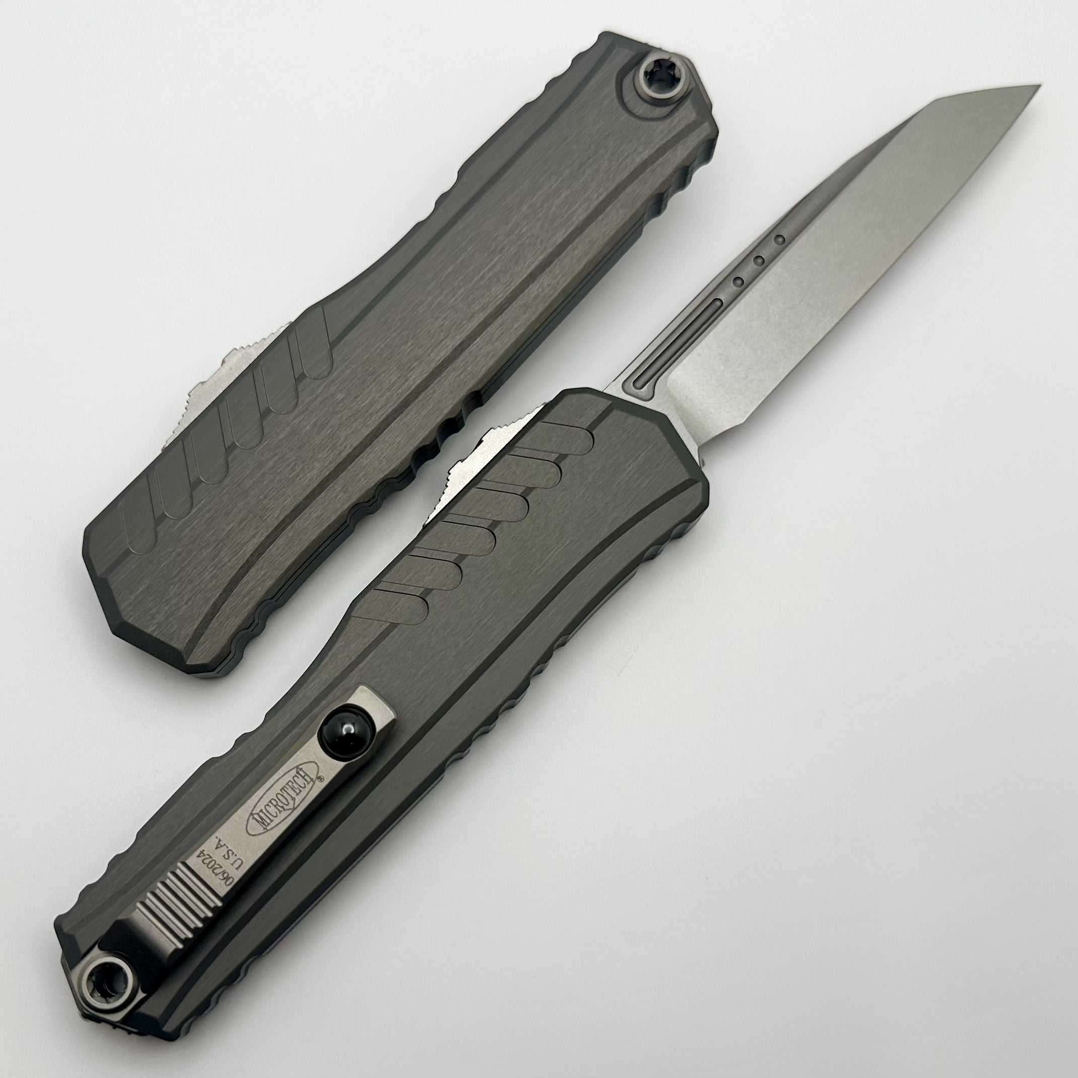 Microtech Cypher II S/E Ultimate Tactical Knife - Natural Clear Stonewash Finish