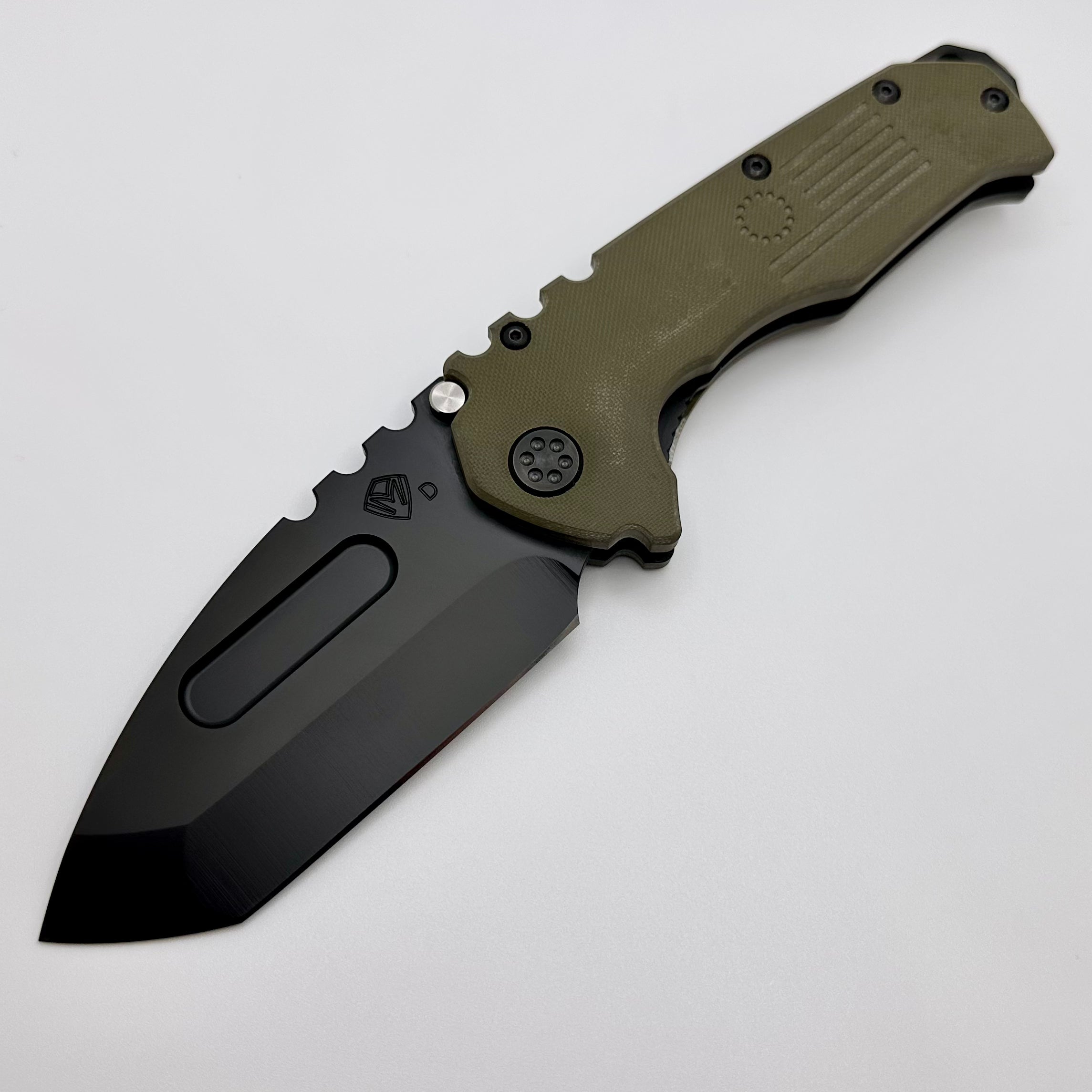 Medford Scout M/P Praetorian Tactical Knife - OD Green G10 & PVD D2 Blade