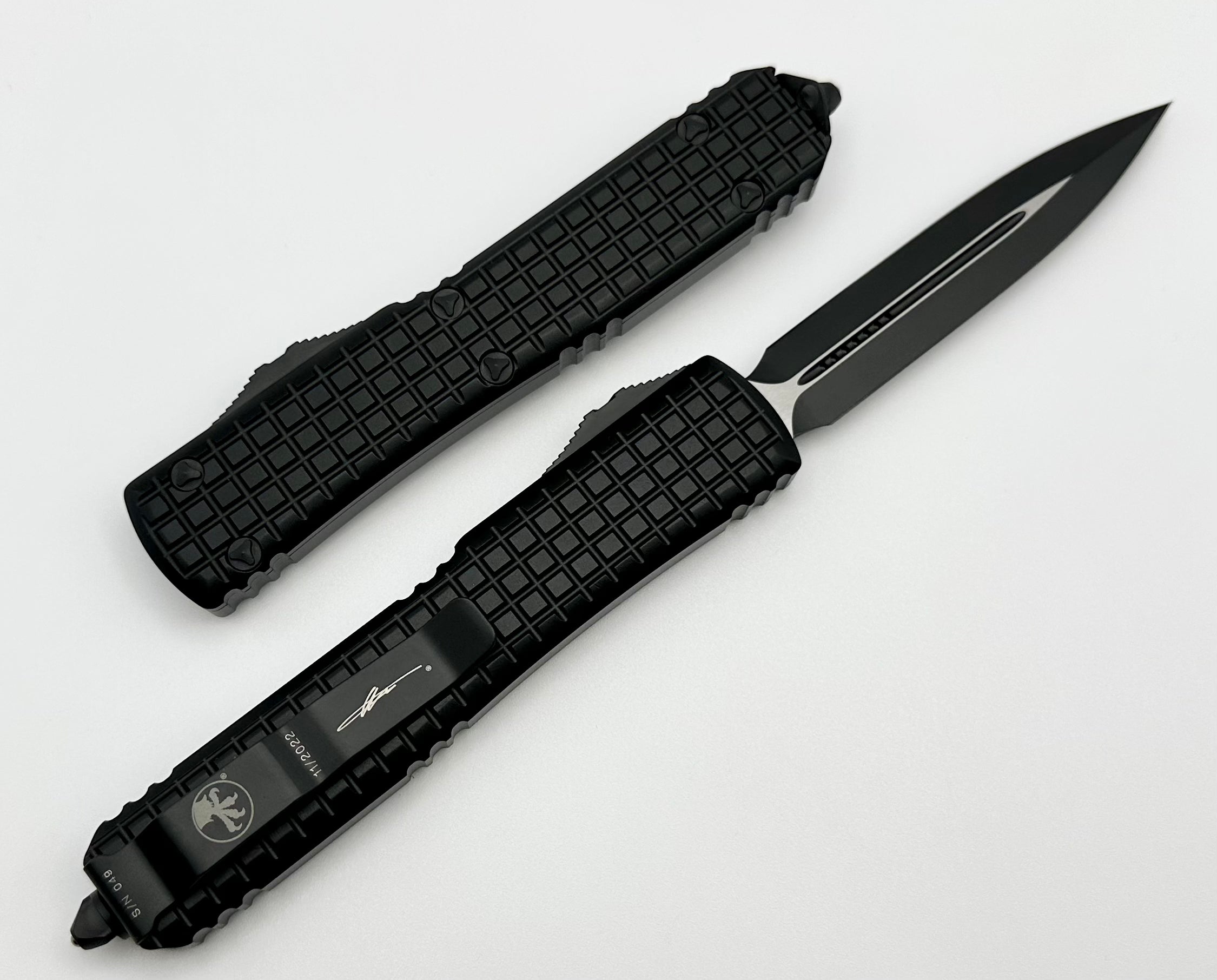 Microtech Ultratech Tactical Knife - Premium Black Double Edge OTF