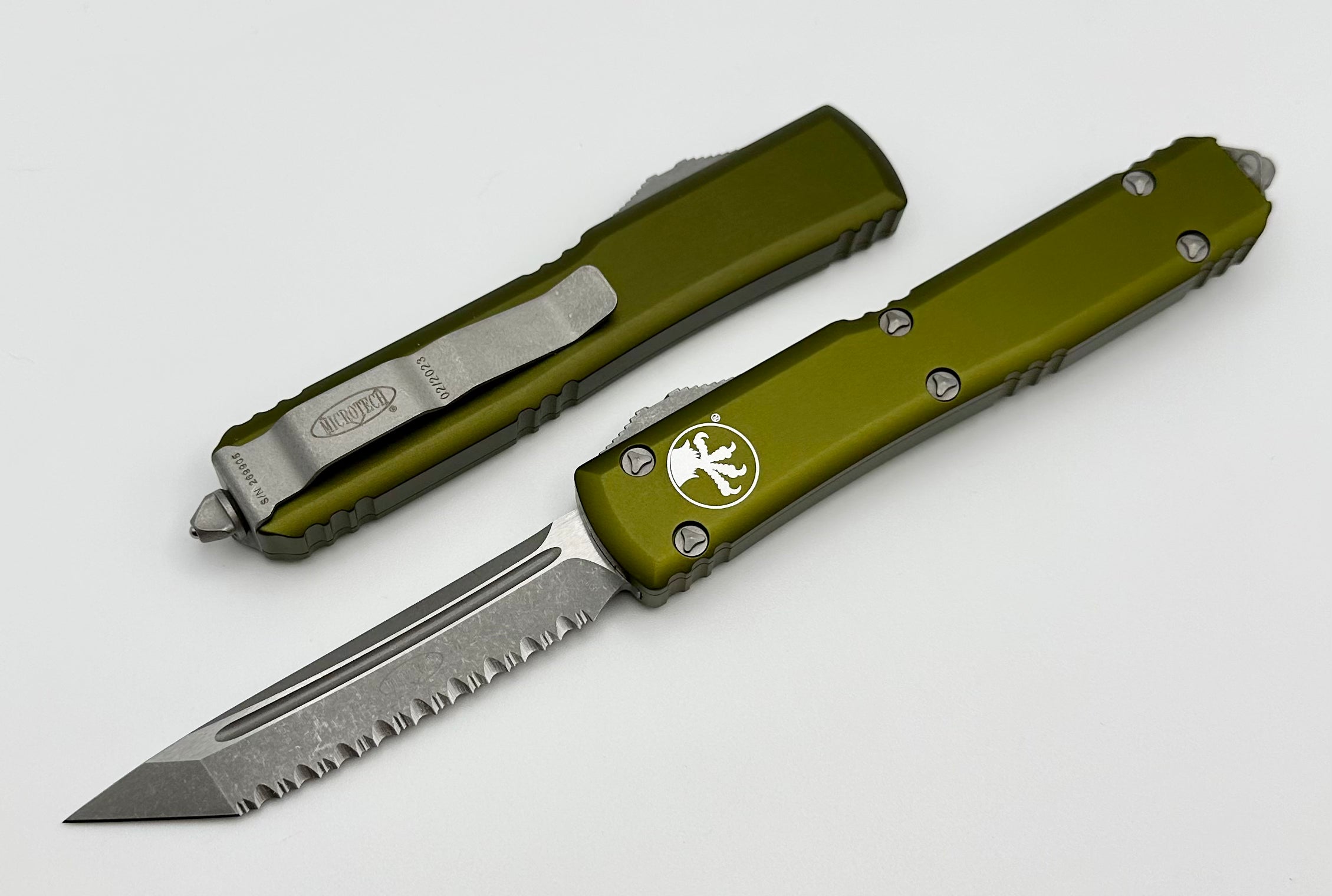 Microtech Ultratech Tanto Apocalyptic Full Serrated & OD Green - Premium Tactical Knife