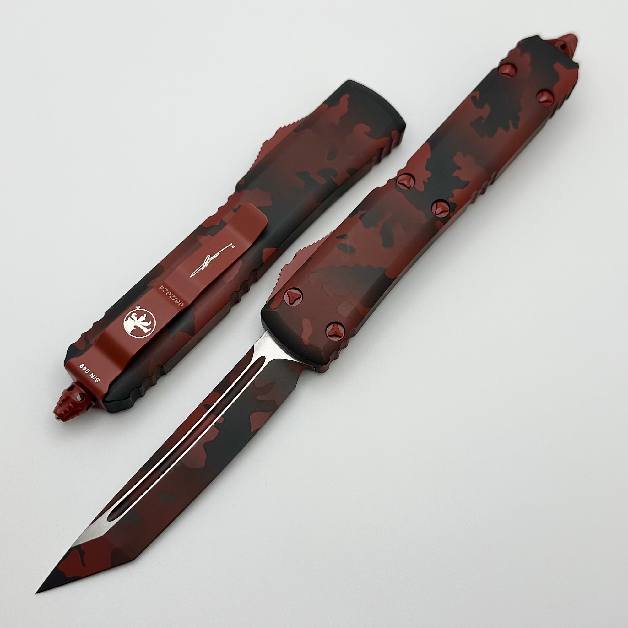 Microtech Ultratech Tanto Edge Red Camo Signature Series - Premium Tactical Knife