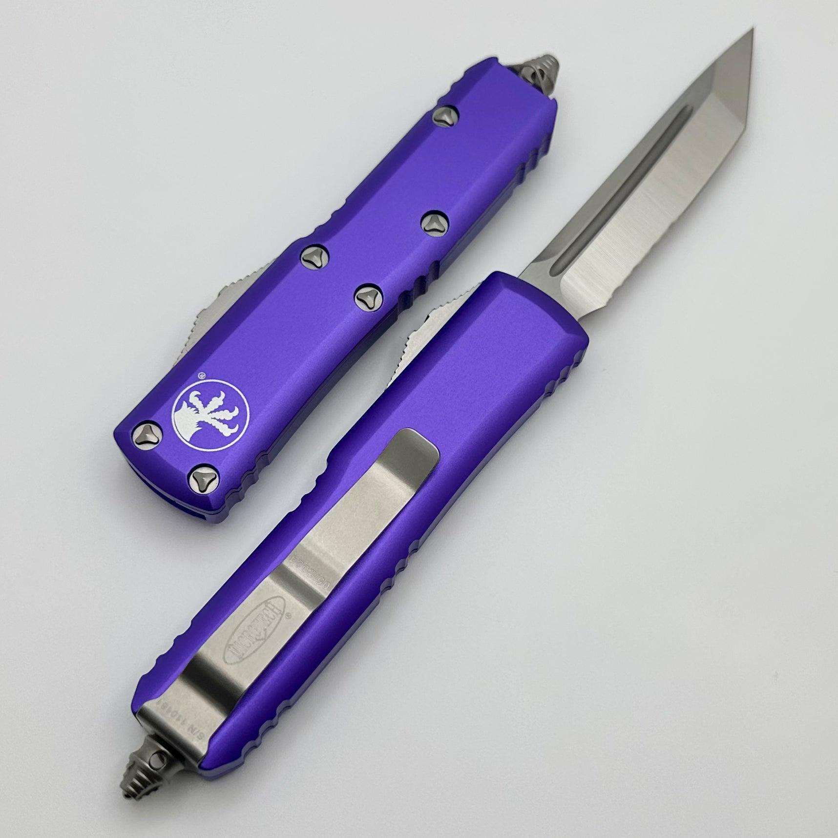 Microtech UTX-85 Tanto EDC Knife - Satin & Purple | Premium Everyday Carry