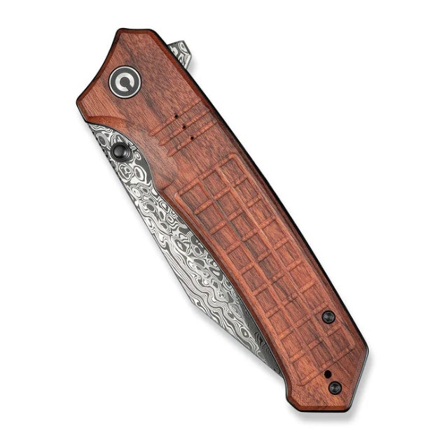 Civivi Tacticorix Premium Damascus Folding Knife with Guibourtia Wood Handles