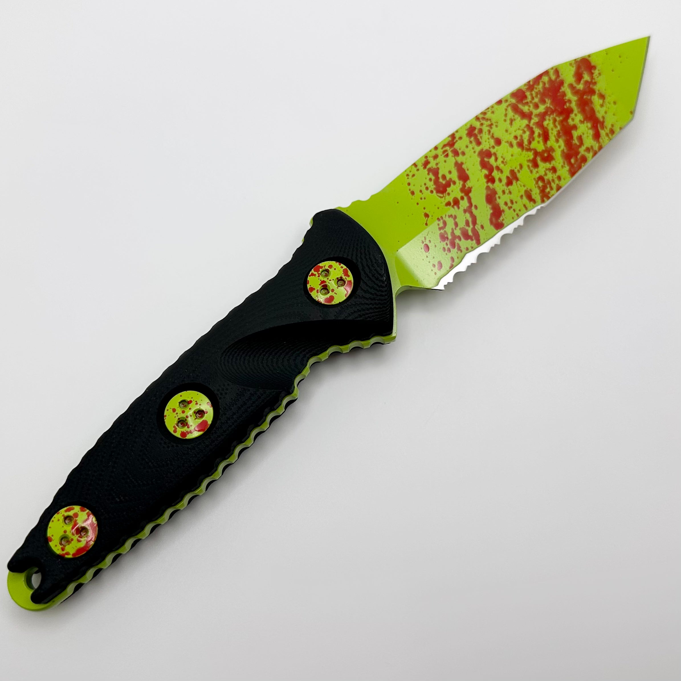 Microtech Socom Alpha Mini Tanto Zombie Tech - Premium Tactical Knife with Partial Serration