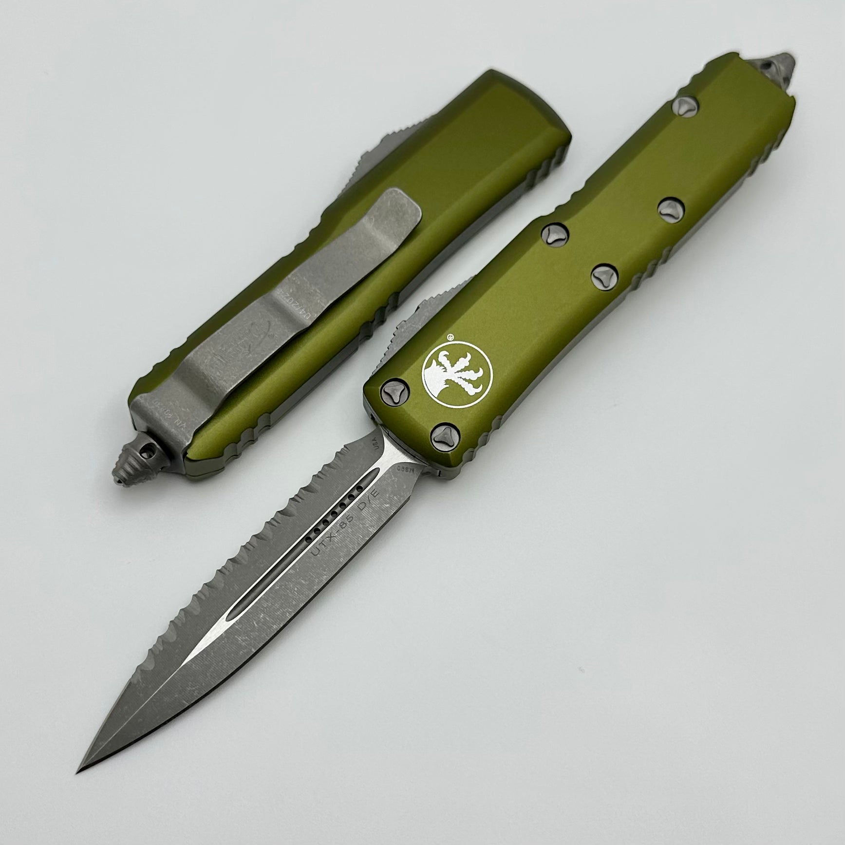 Microtech UTX-85 Apocalyptic Double Edge EDC Knife - OD Green