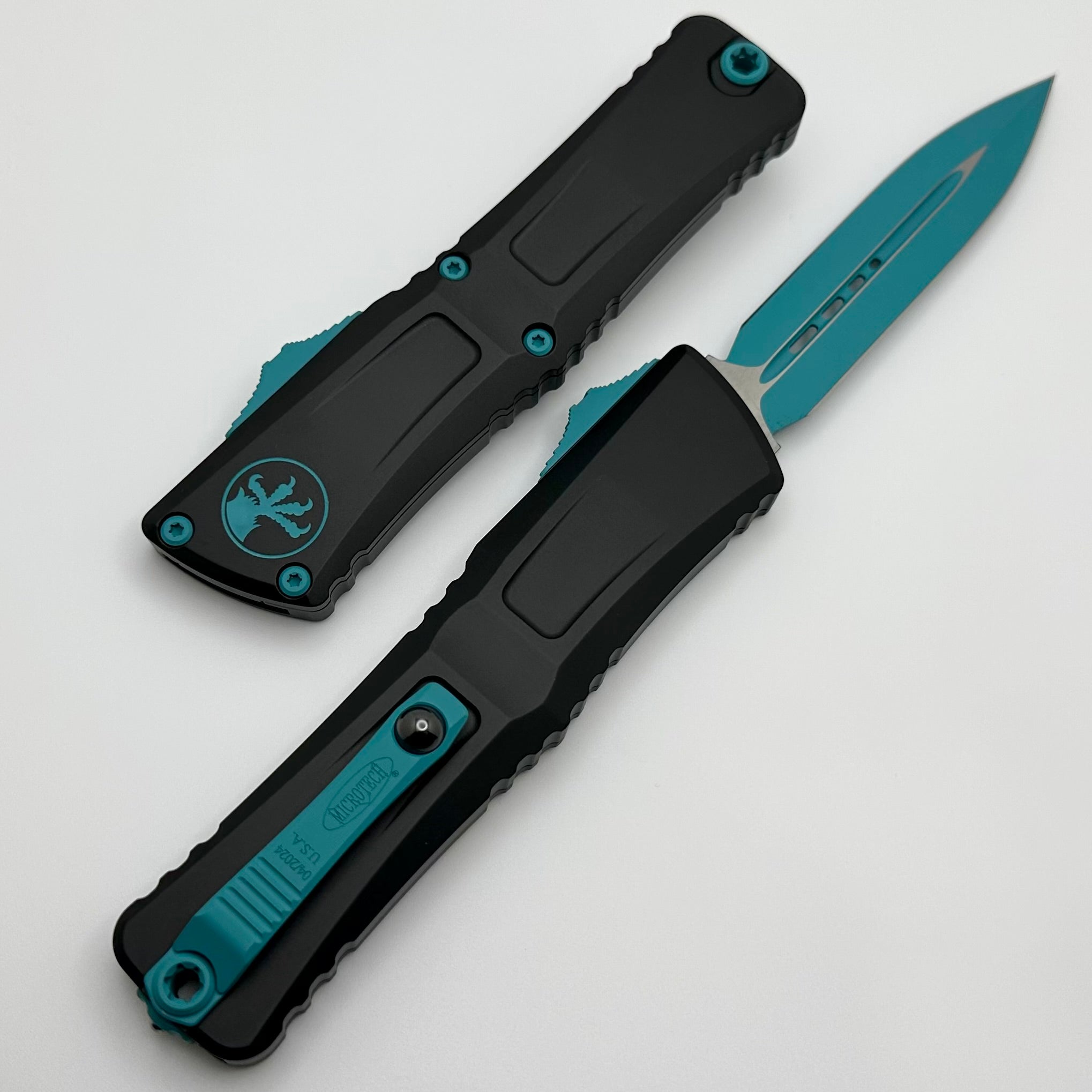 Microtech Ultimate Combat Troodon Gen III - Premium Tactical Knife with Turquoise Accents