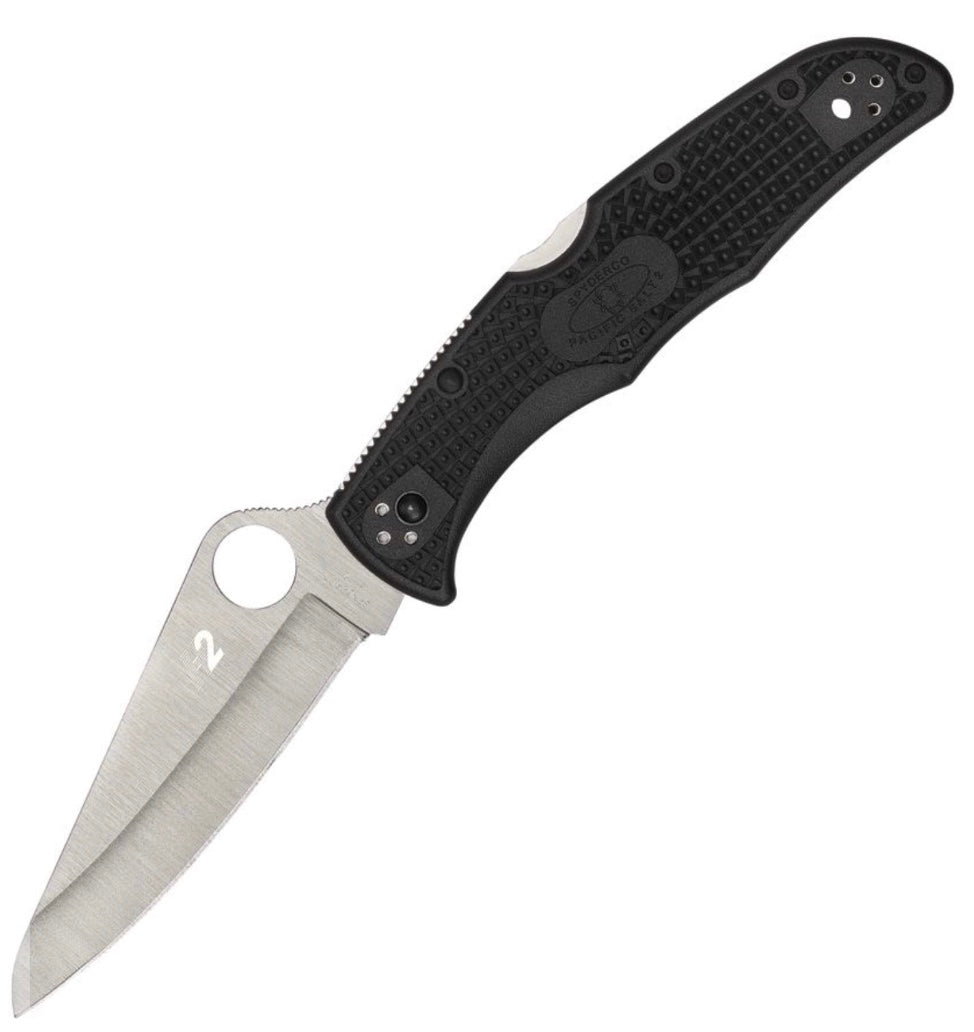 Spyderco Pacific Salt 2 Ultimate Black FRN Folding Knife with H-2 Steel