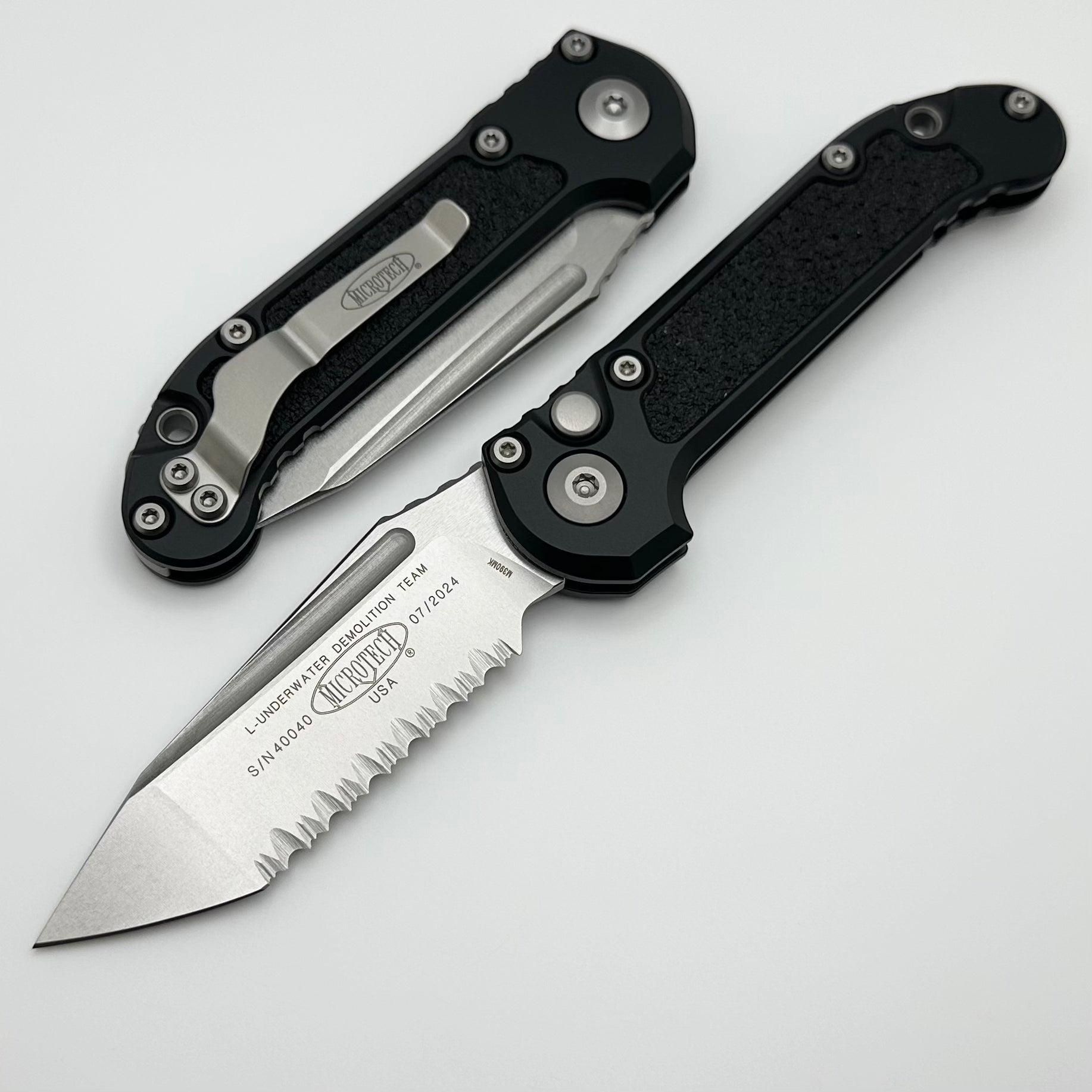 Premium Microtech LUDT Gen III Tanto Knife - Black Serrated Edge