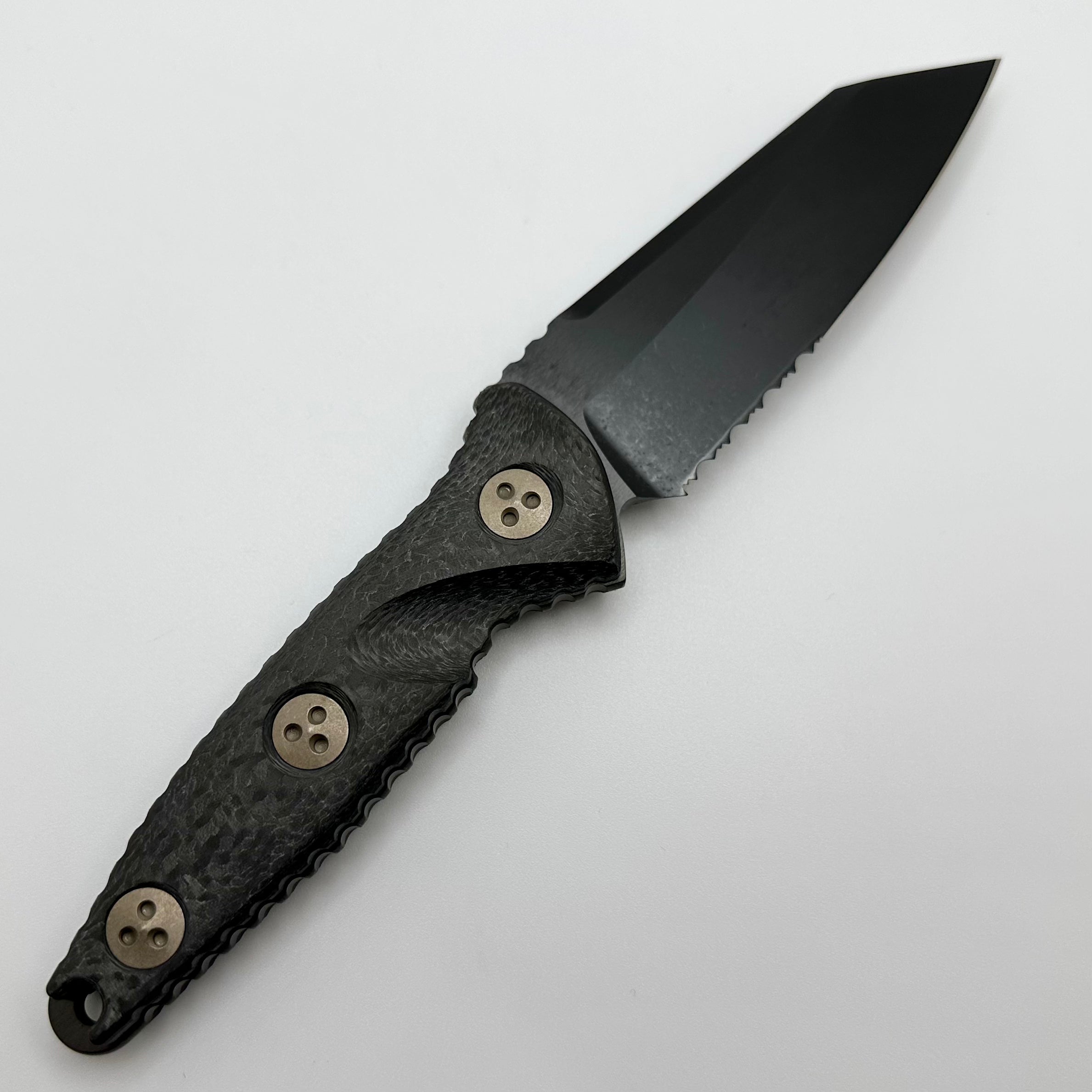 Microtech Socom Alpha Mini Warcom Tactical Knife - DLC & Carbon Fiber Edition