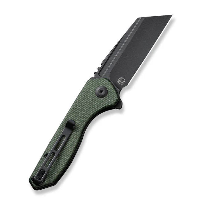 Civivi ExOne Flipper - Premium Green Canvas Micarta & Black Stonewash Nitro-V Knife