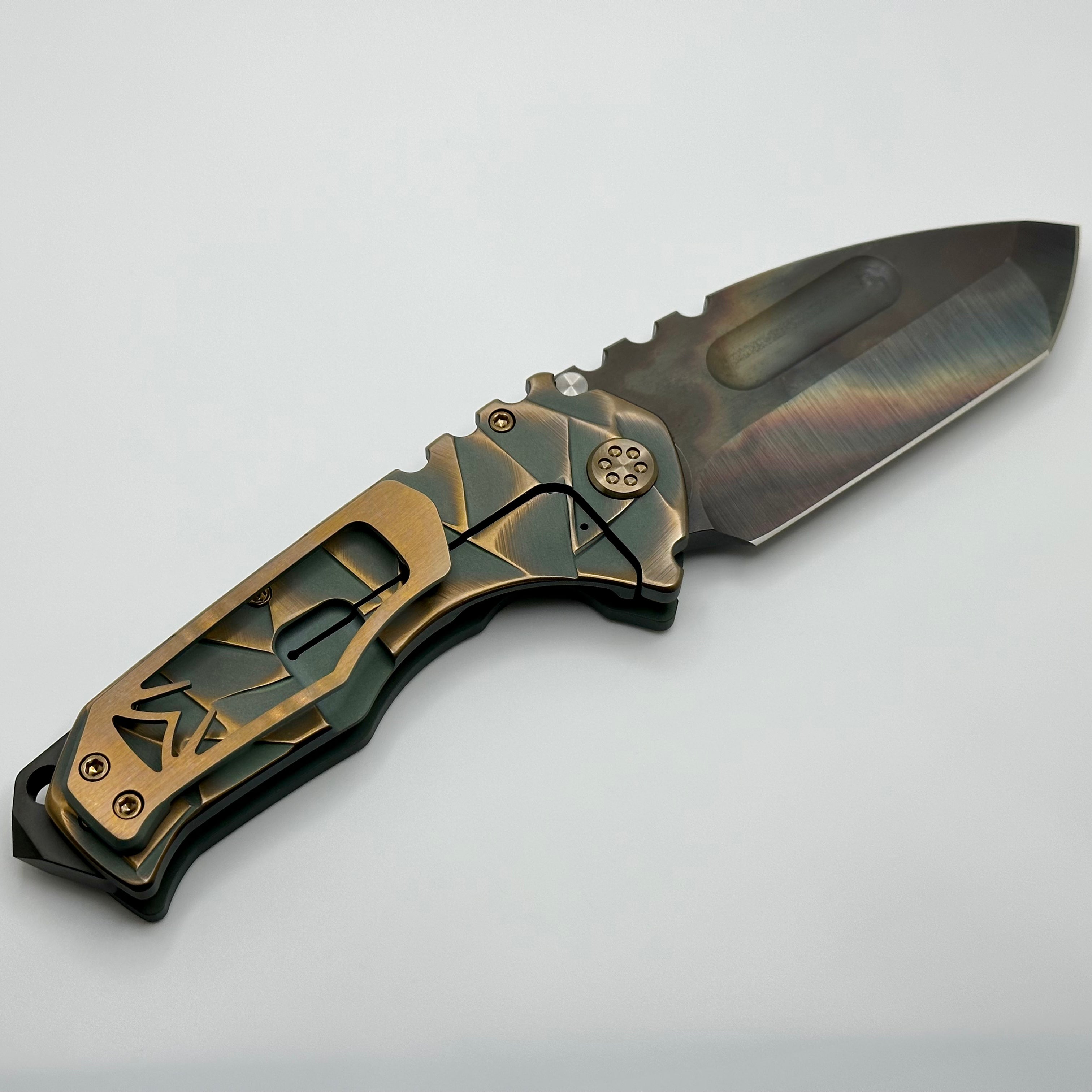 Medford Praetorian TI S35VN Tanto Knife - Premium Tactical Design with Bronze Hardware