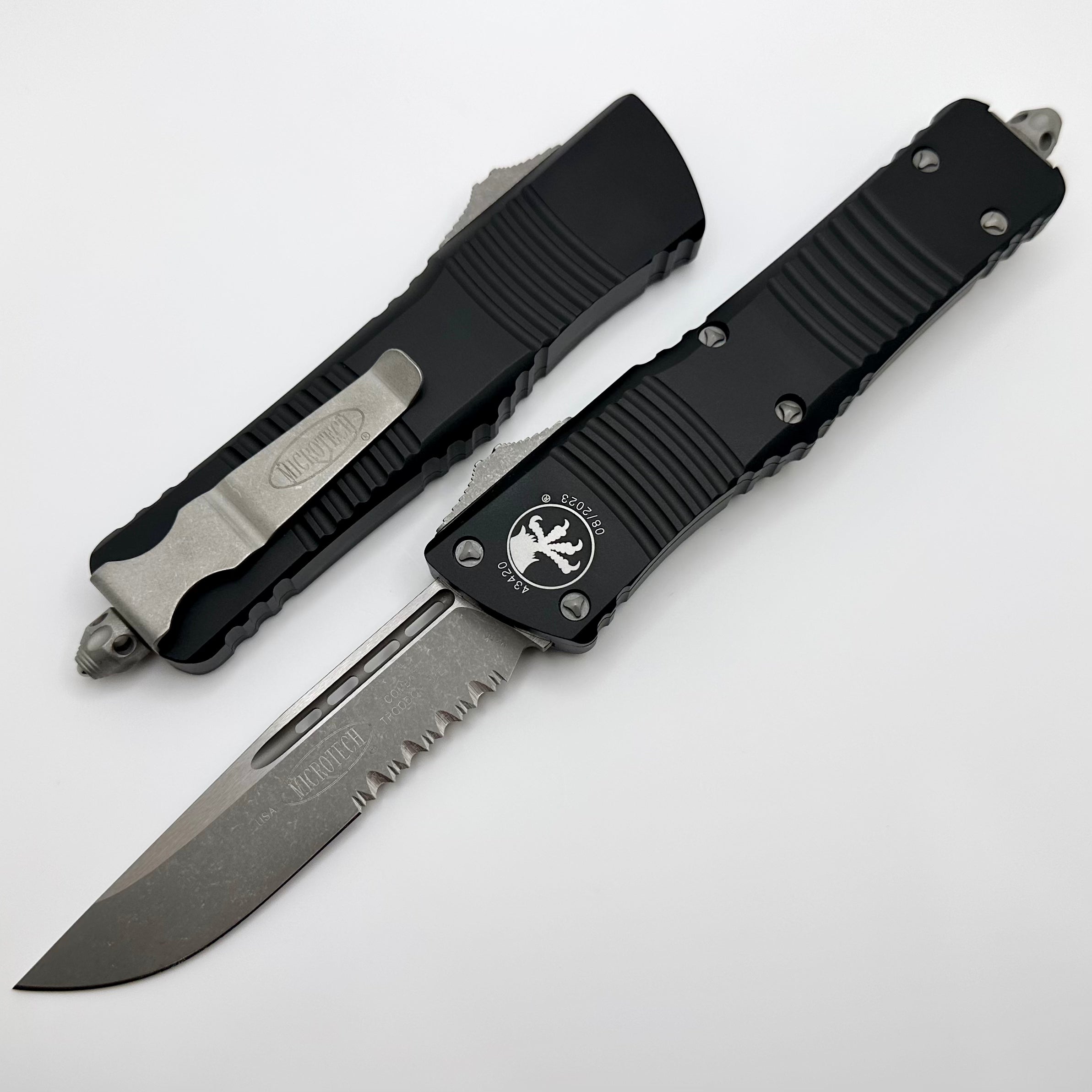 Microtech Combat Troodon Ultimate Tactical OTF Knife - Apocalyptic Black