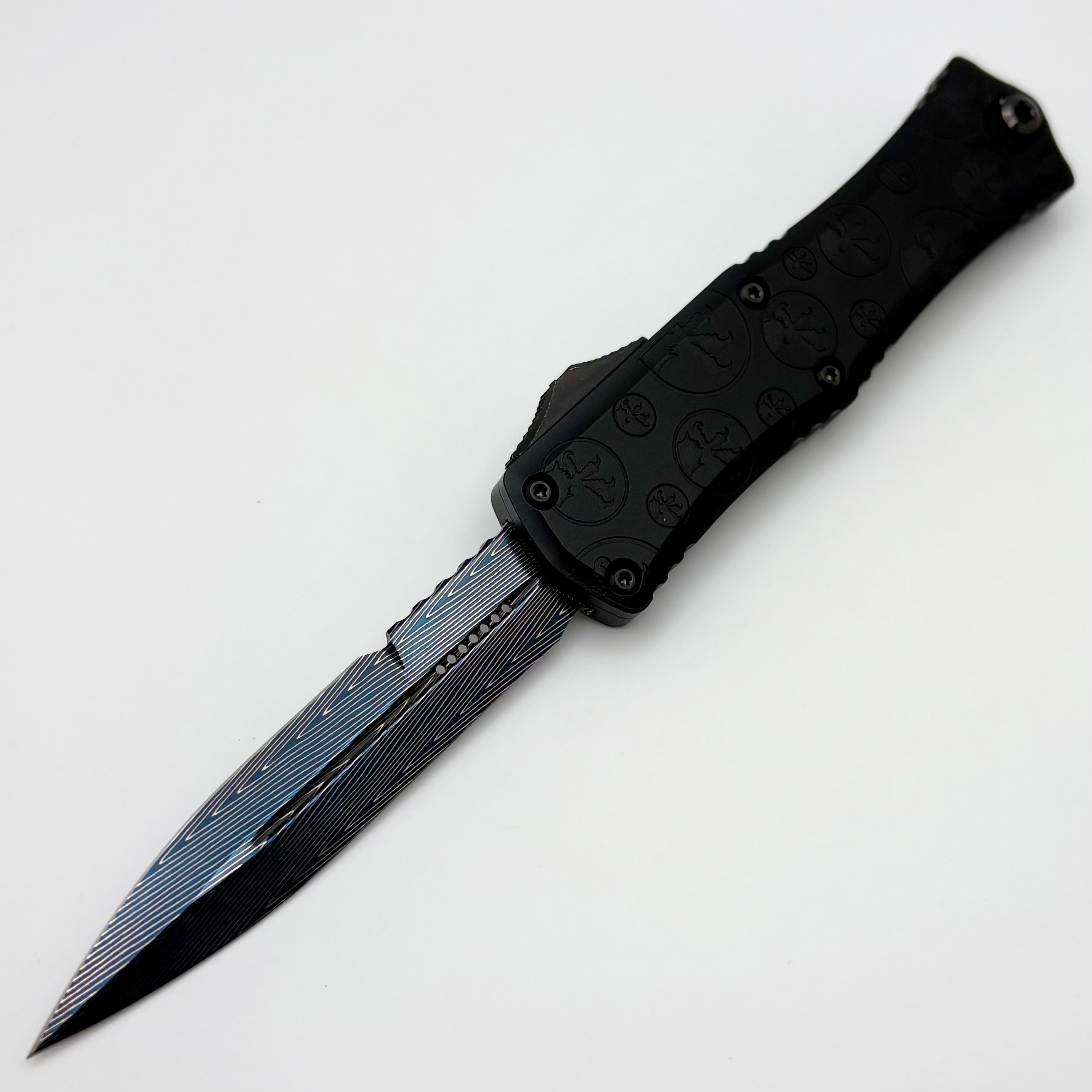 Microtech Marfione Select Hera II Mini - Premium Damascus Blade with Black Claw Burst Handle