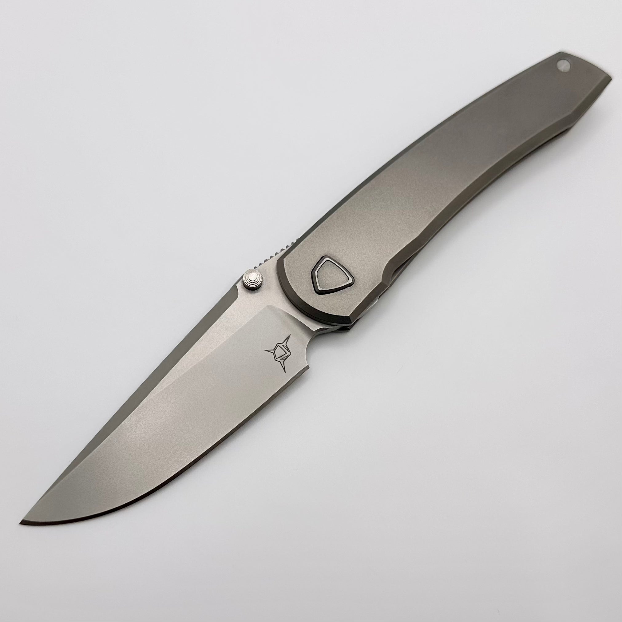 Premium Sharknivco Waka V3.3 Titanium Beadblast Framelock Knife - RWL34 Blade