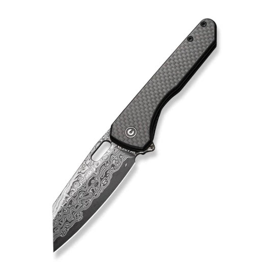 Premium Civivi Nugz Damascus Knife with Twill Carbon Fiber Handles | Ultimate EDC Companion