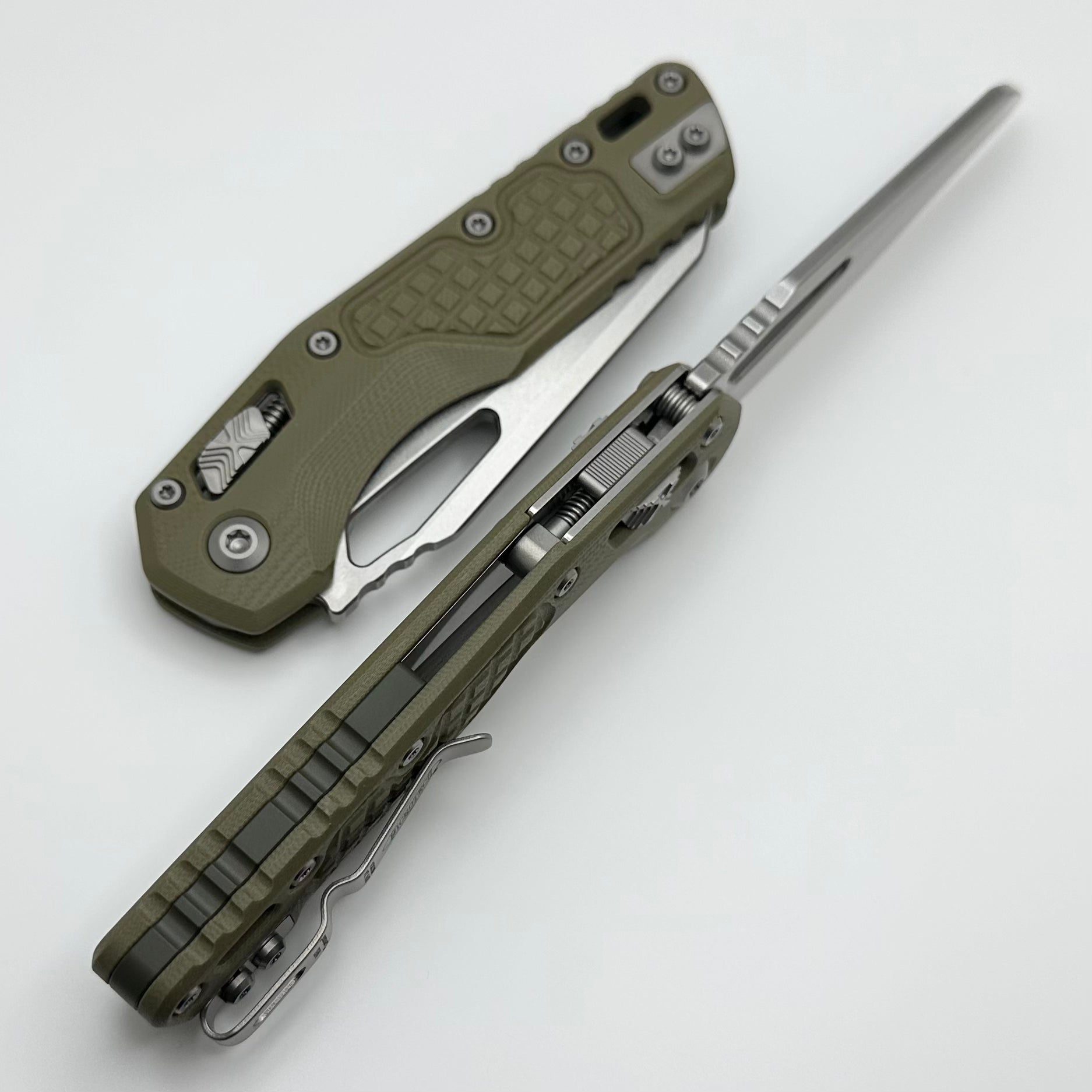 Microtech MSI Lawnman Premium Tactical Knife - OD Green G-10 & M390MK Blade