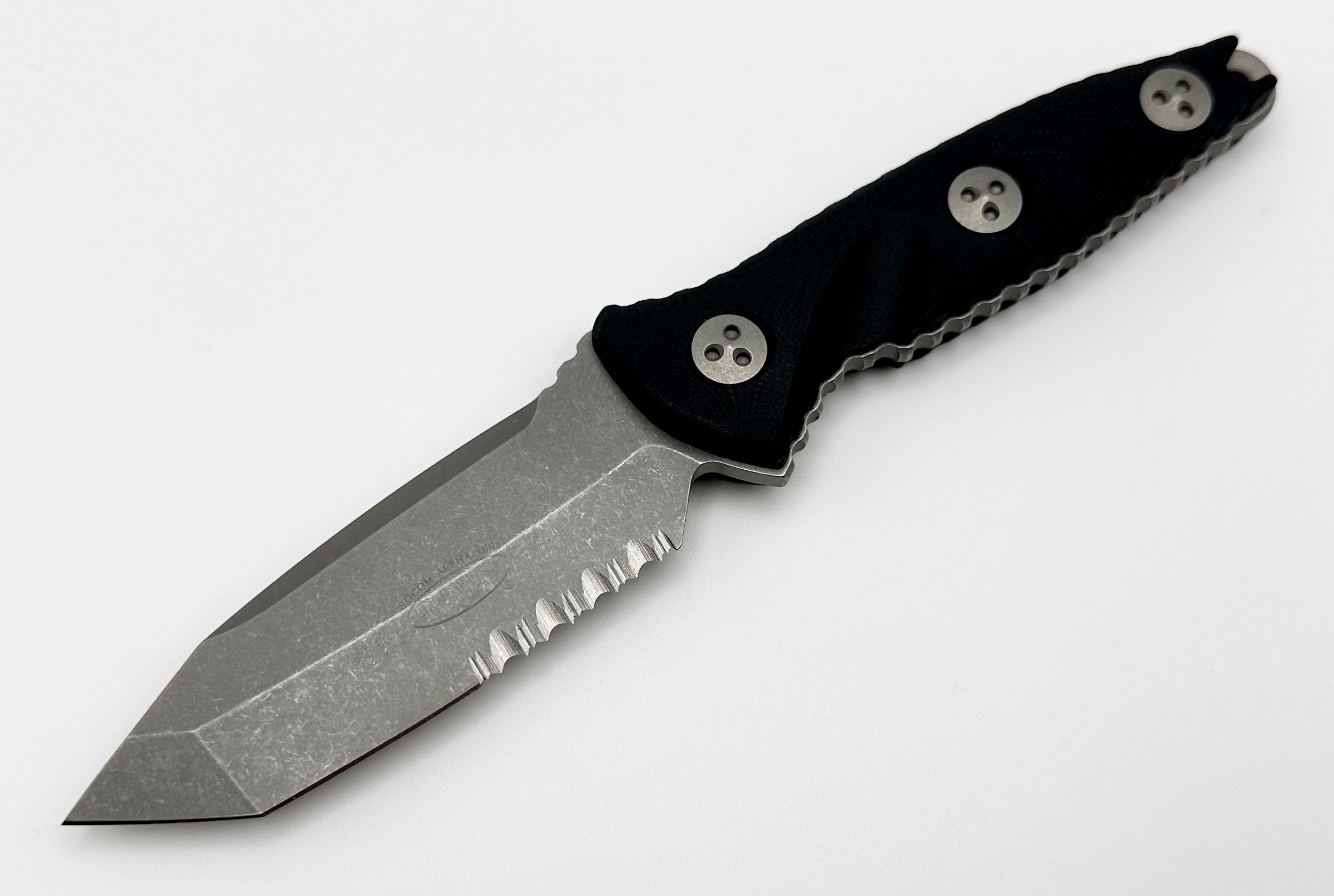 Microtech Socom Alpha Mini T/E Tanto Apocalyptic Fixed Blade - Premium Tactical Knife