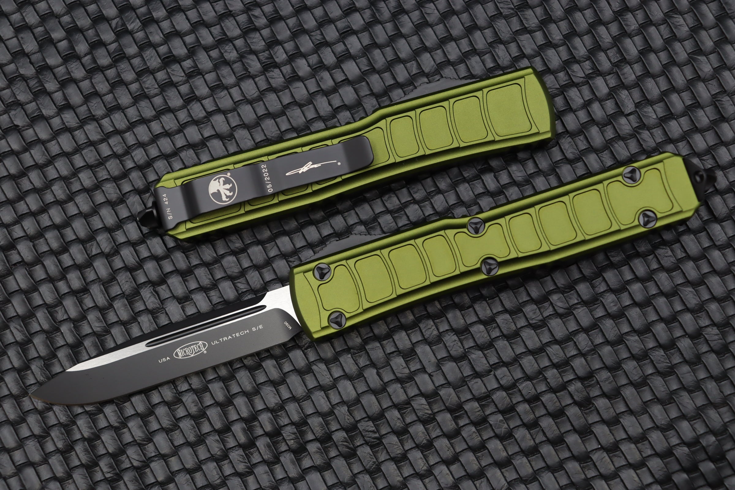 Microtech Ultratech 2 Signature Series OTF Knife - OD Green Single Edge