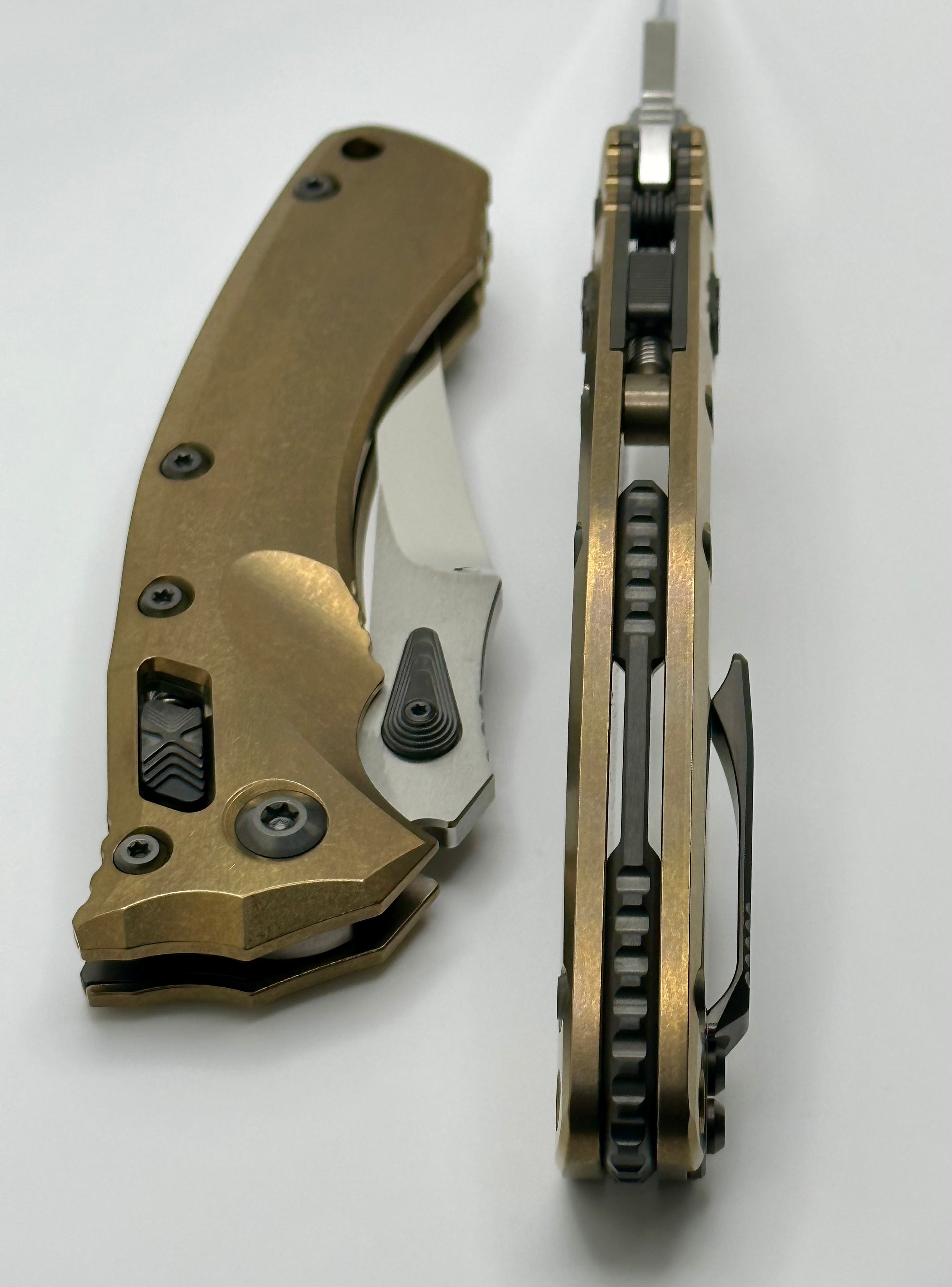Marfione Custom Amphibian RAM-LOK Ultimate Edition - Mirror Polish M390 & Bronze Titanium