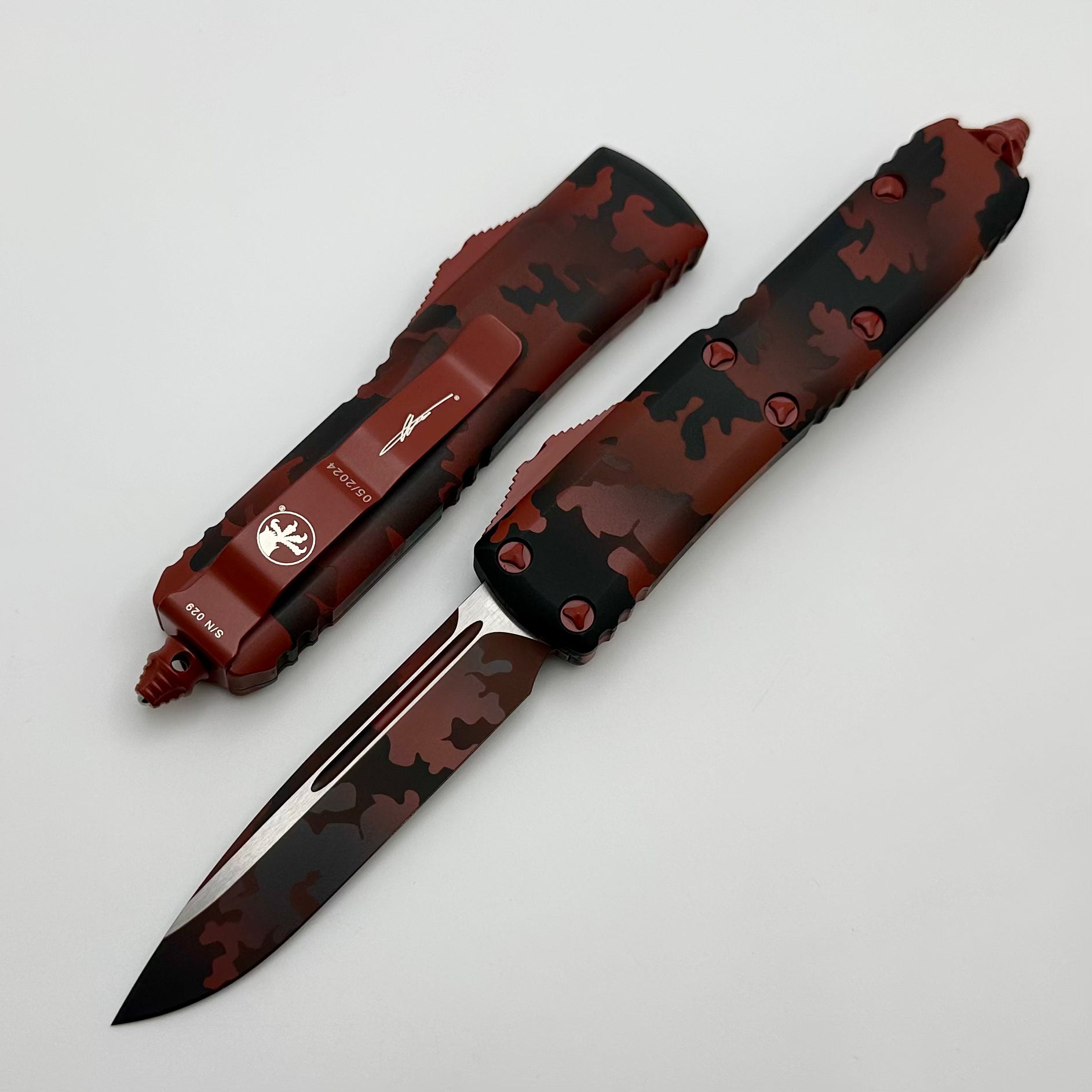 Microtech UTX-85 Red Camo Signature Series - Ultimate Everyday Carry Knife