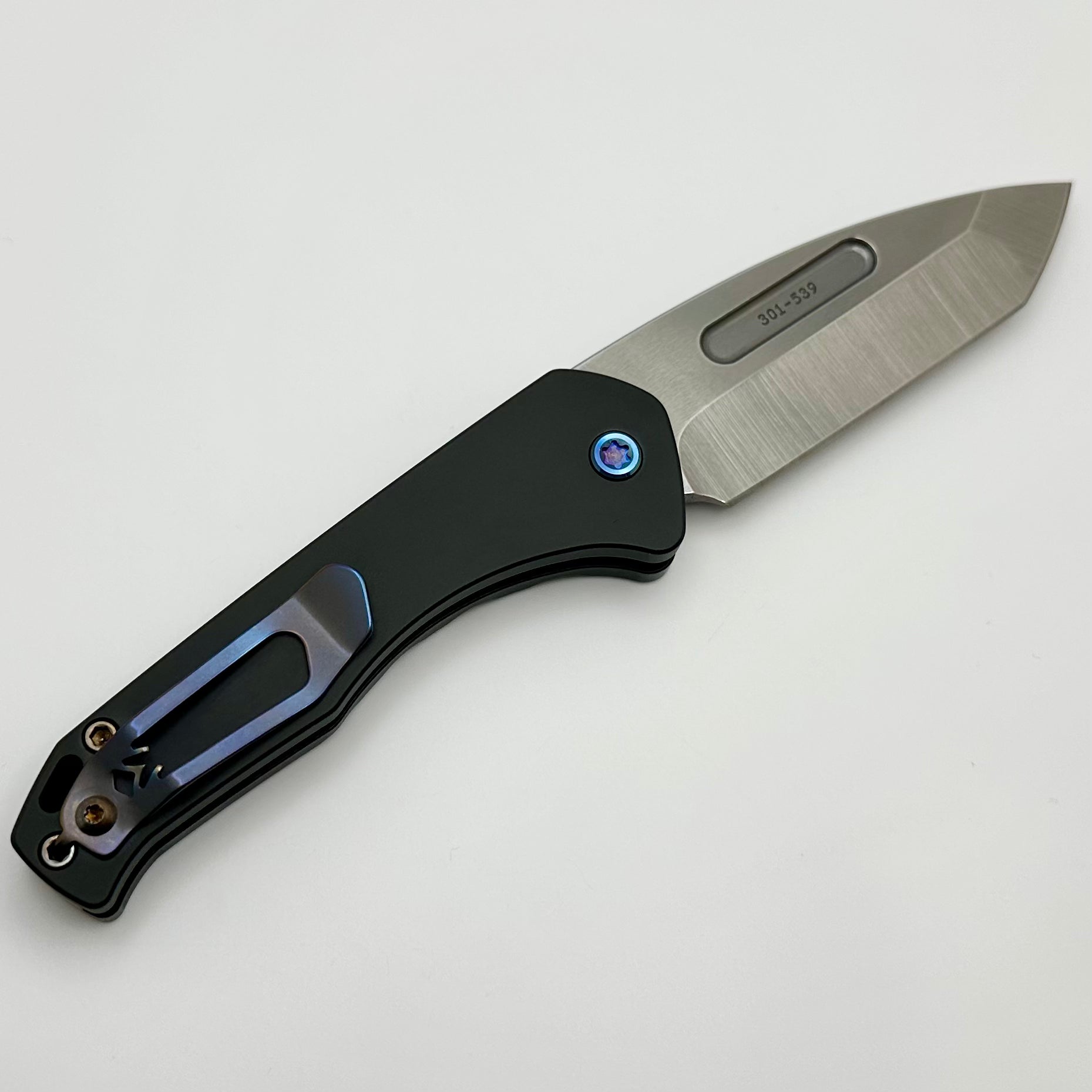 Medford Praetorian Swift Auto Tanto Knife - Premium Black Handles with Flamed Hardware & S45VN Blade