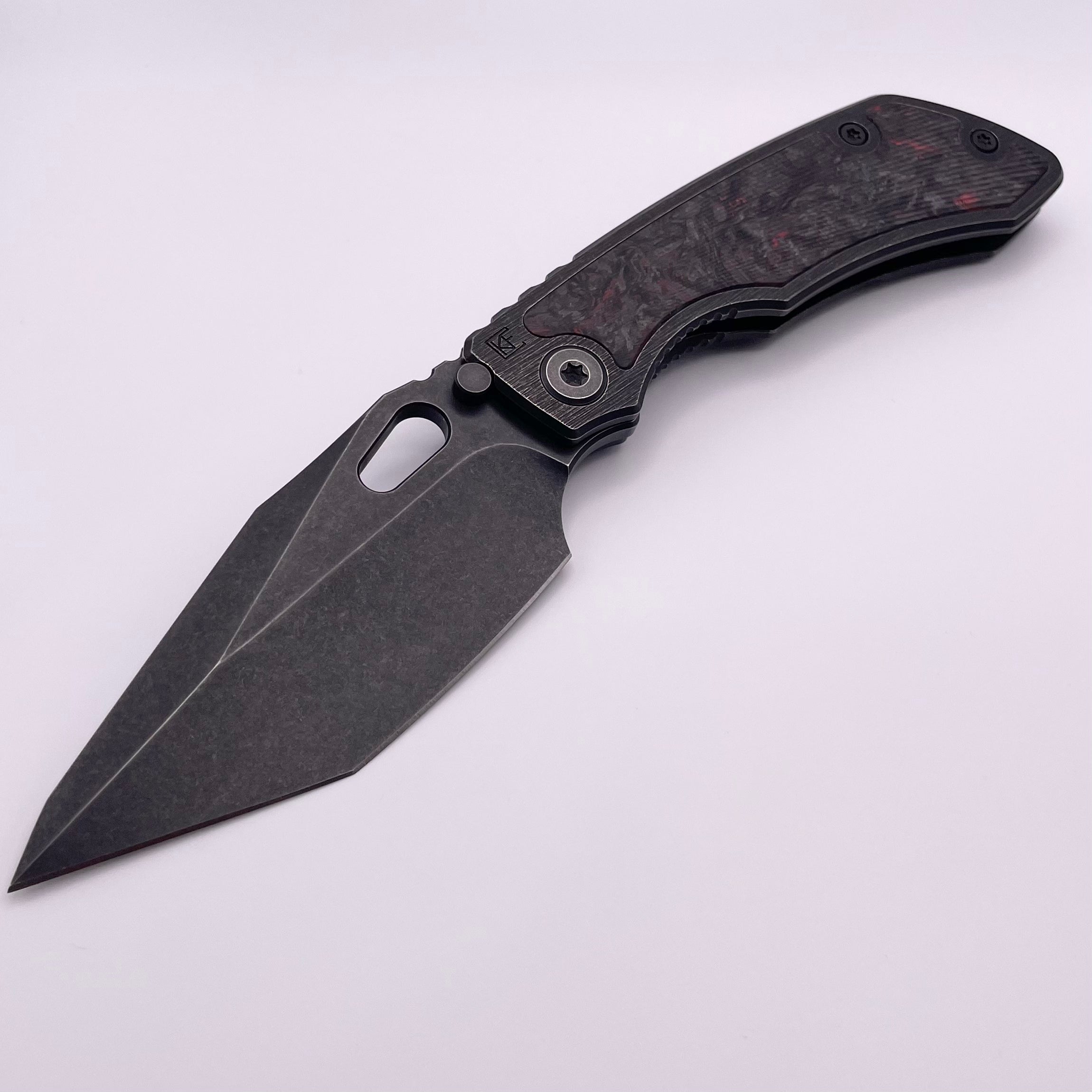 Premium Custom Knife Factory Rotten Evo T - Carbon Fiber & Titanium Blackwash Edition