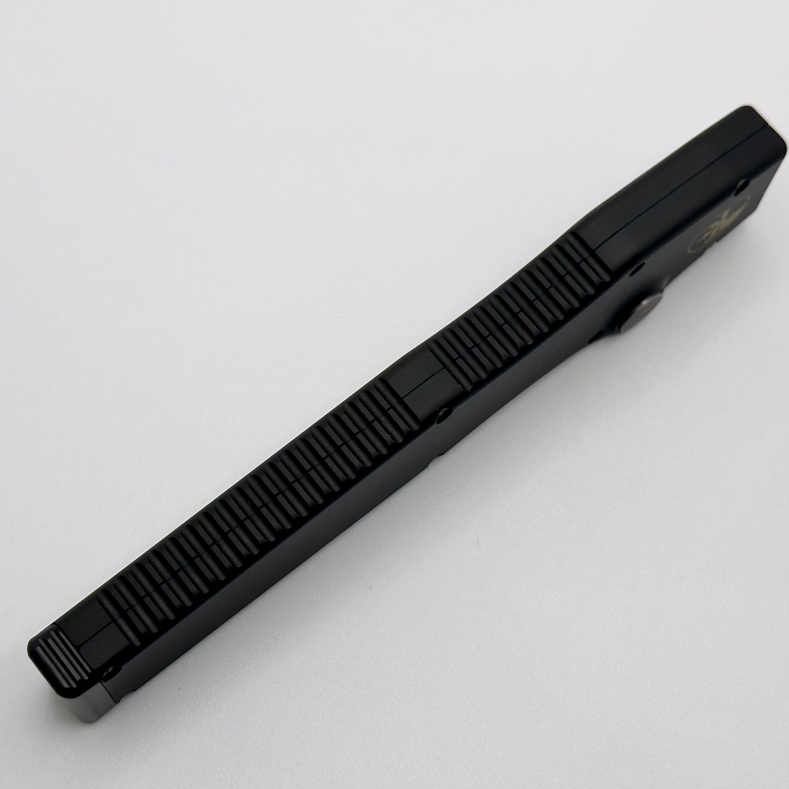 Premium Microtech HALO II Tactical Knife - Black Handle & Satin Partial Serrated Blade (Pre-Owned)