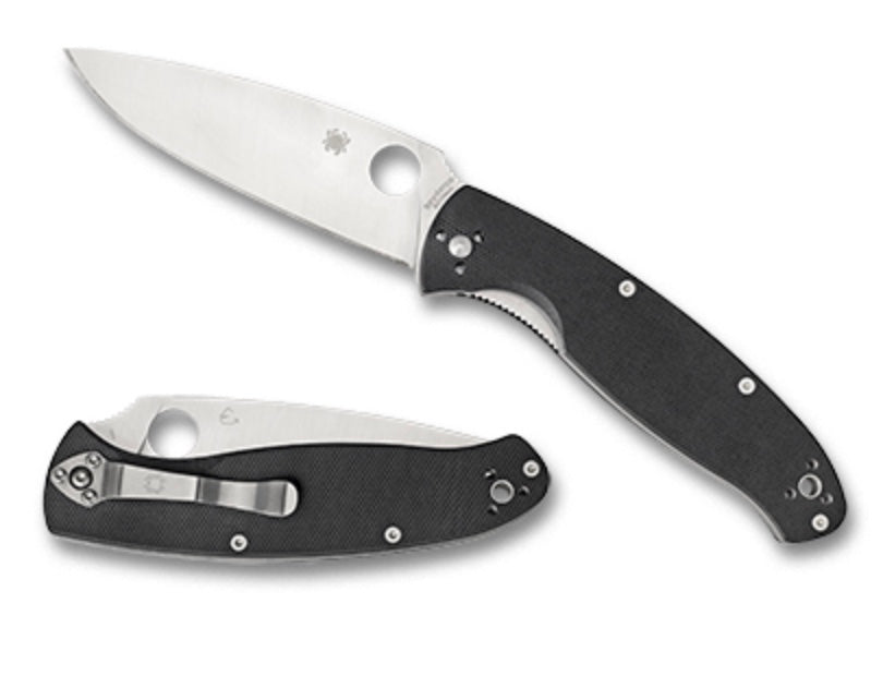 Spyderco Resilience Ultimate Tactical Folding Knife - Black G-10 & 8Cr13MoV Steel