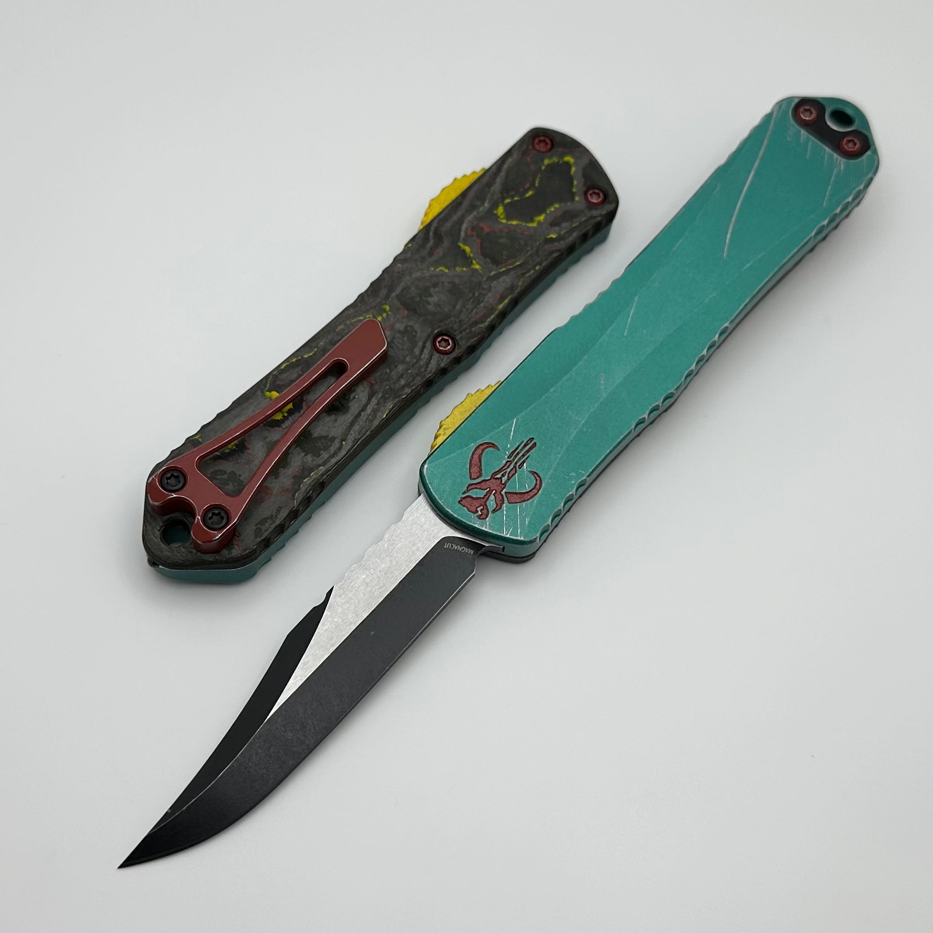 Heretic Knives Manticore E Bounty Hunter - Premium Tactical OTF Knife with MagnaCut Blade