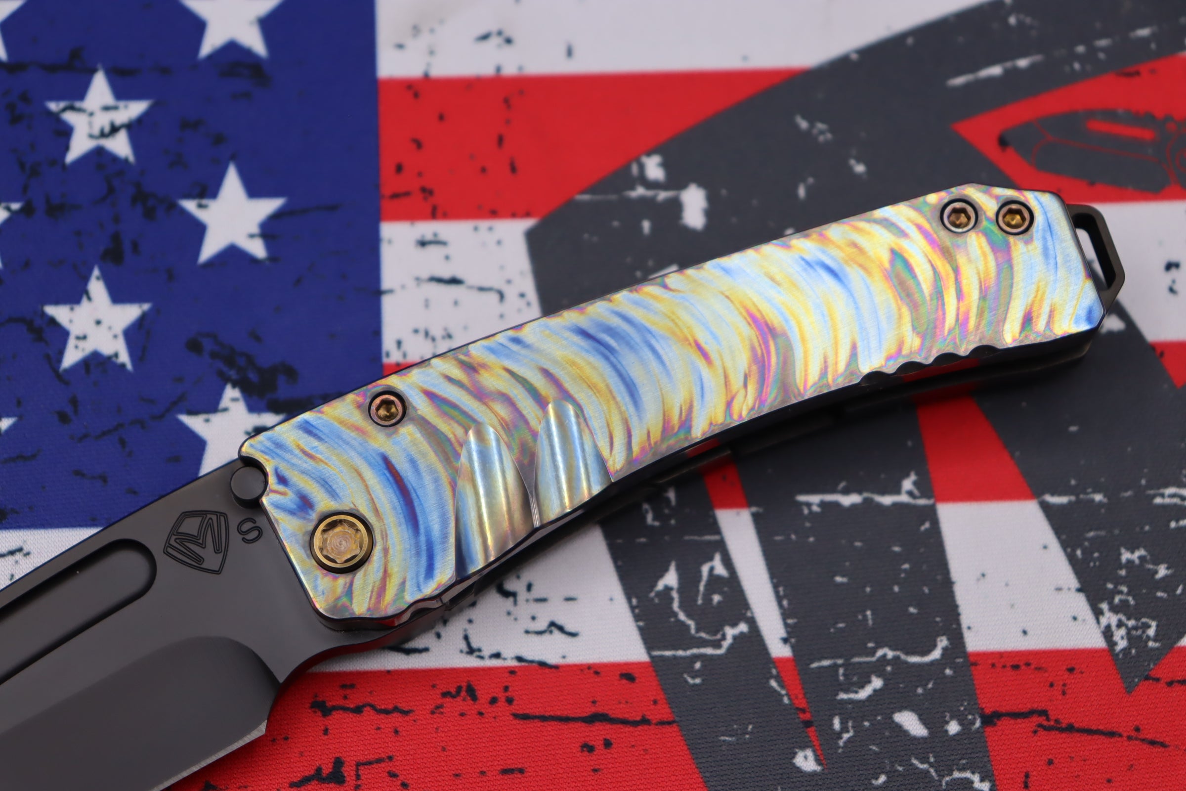 Medford Midi Marauder S35 Drop Point Knife - Premium PVD Finish & Tsunami Handle