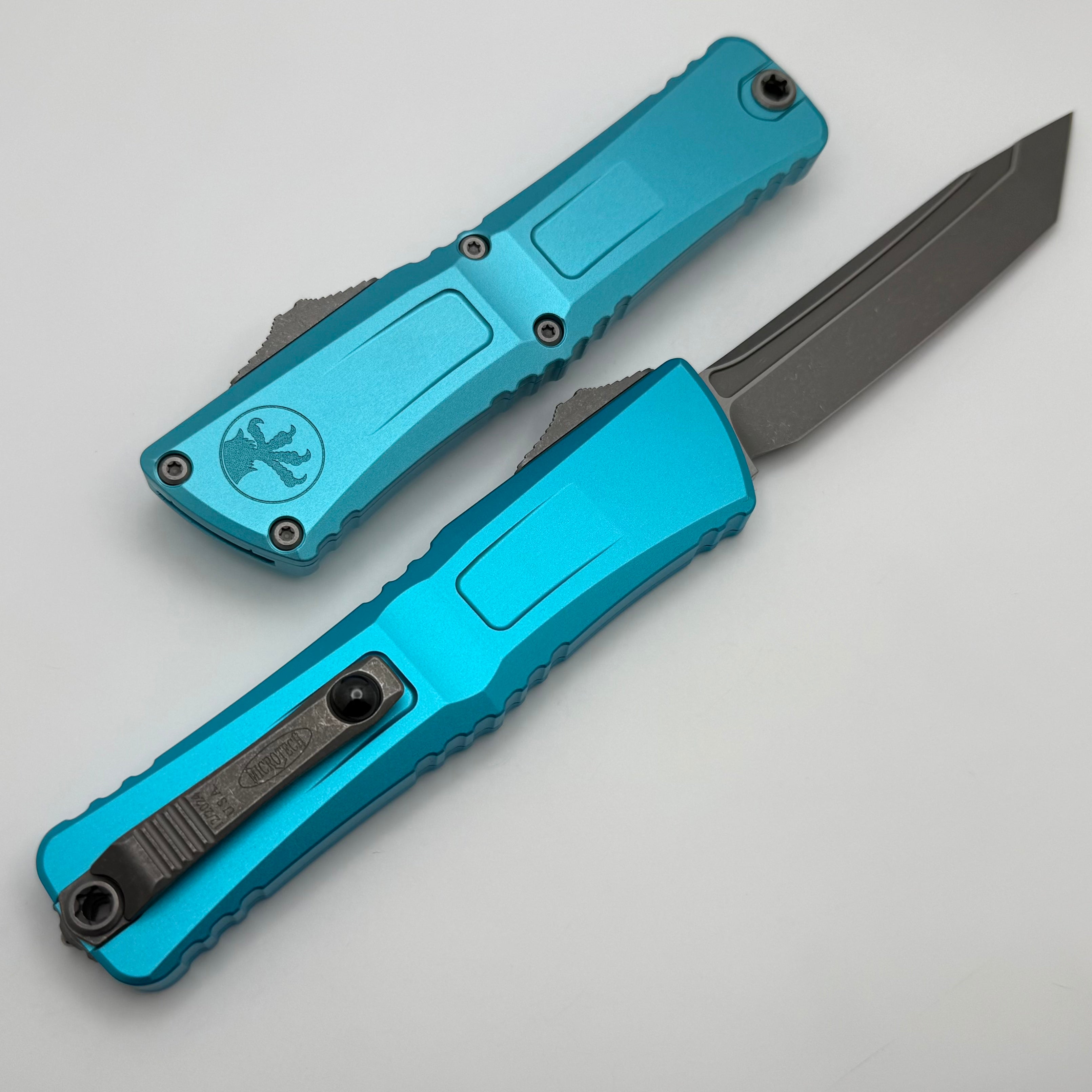 Premium Microtech Combat Troodon Gen III Apocalyptic Tanto Knife - Turquoise Handle