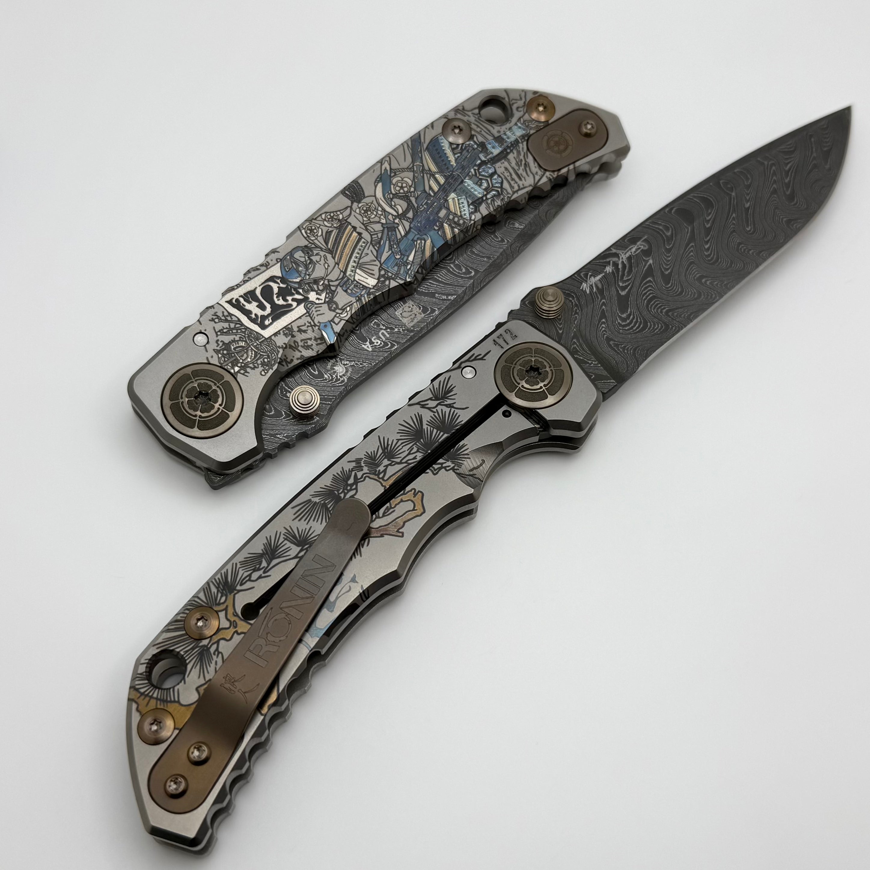 Premium Spartan Harsey Folder - Ronin Tactics Gun Fighter Special Edition with Damascus Blade