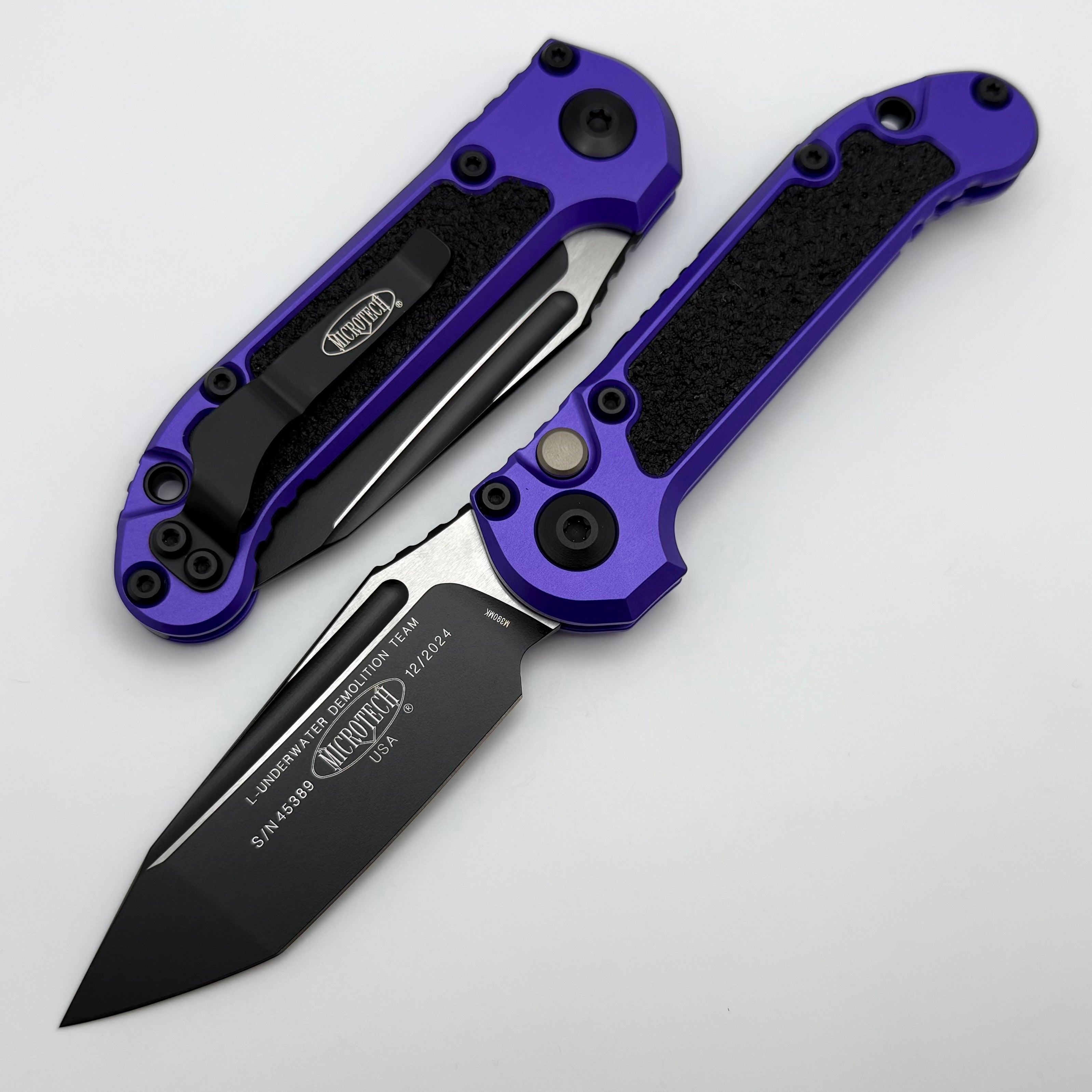 Microtech Premium LUDT Gen III Tactical Knife - Black Tanto Blade & Purple Handle