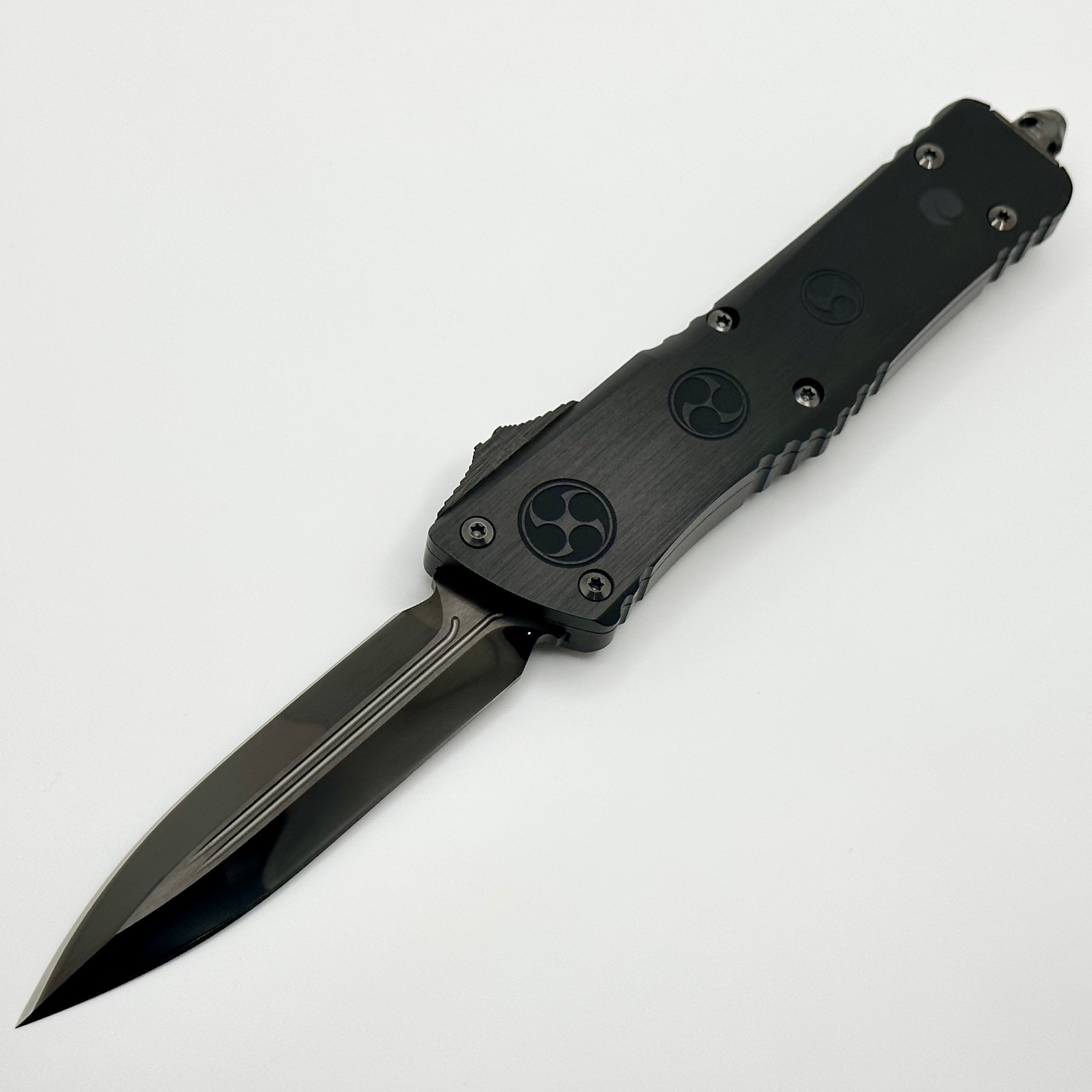 Premium Marfione Combat Troodon O-Yari DLC Double Edge Knife with Carbon Fiber & Engraved War Crests