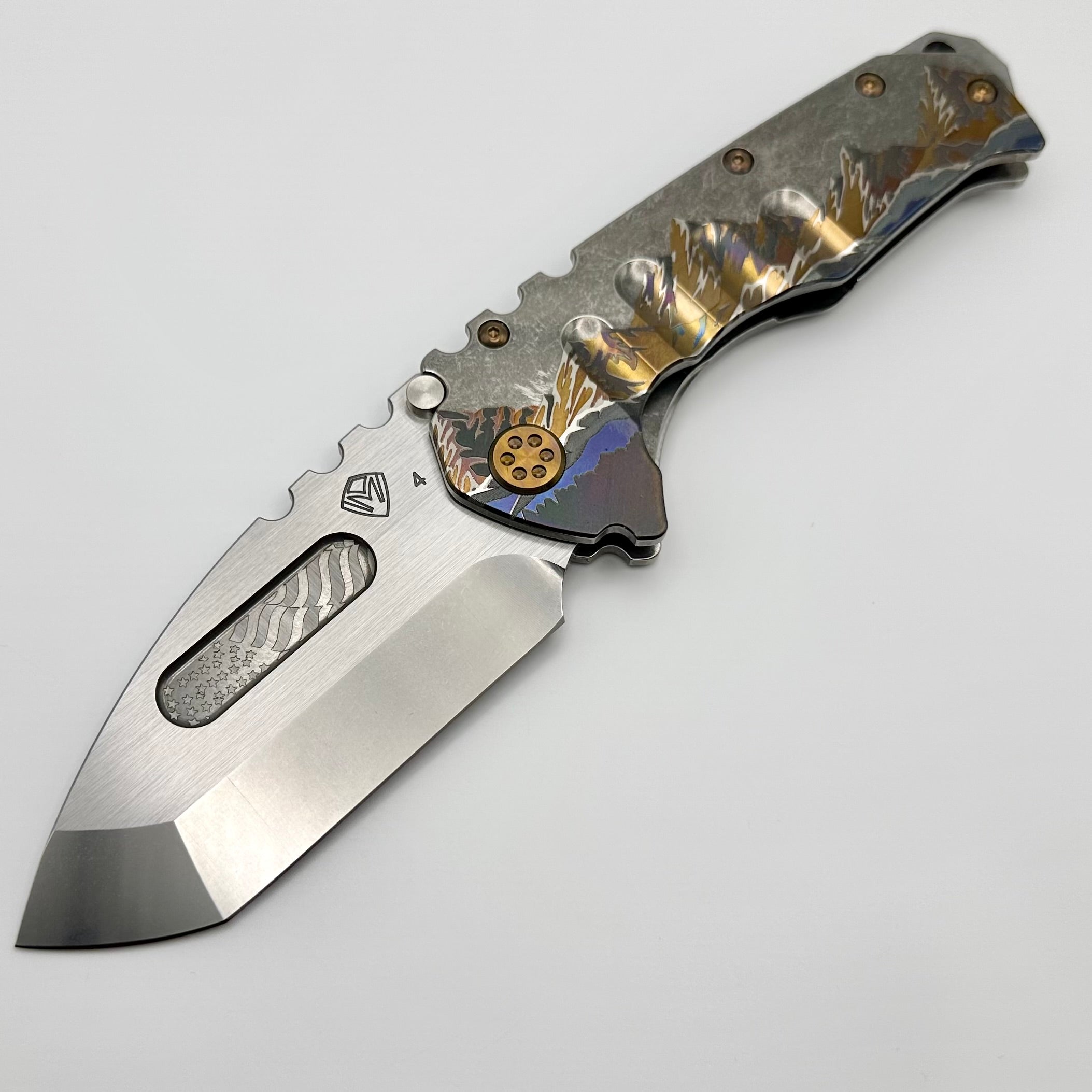 Premium Medford Knife Praetorian T - Ultimate Tanto Blade with Smokies Handles & Flamed Hardware