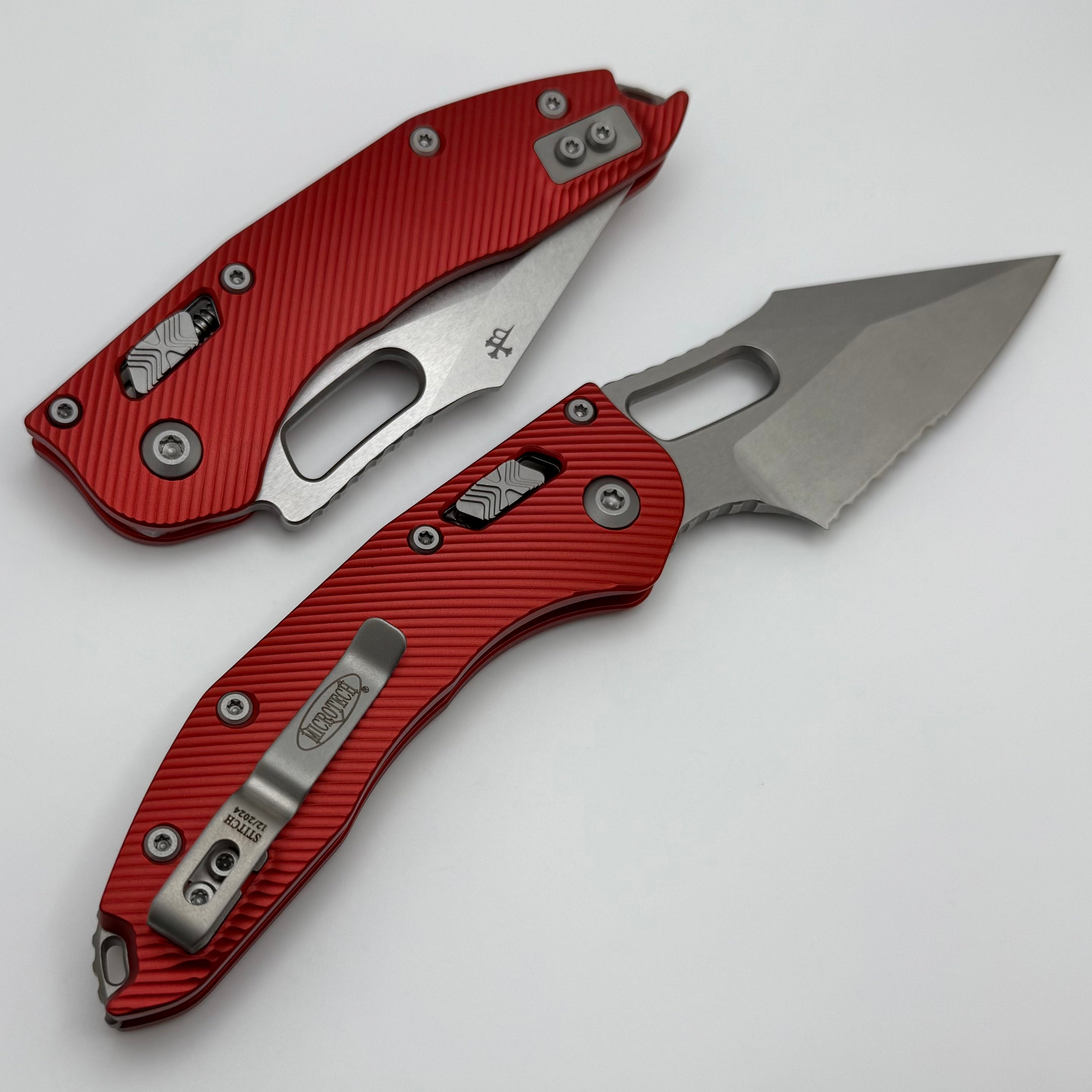 Microtech Stitch RAM LOK Knife - Premium Red Aluminum & M390MK Blade