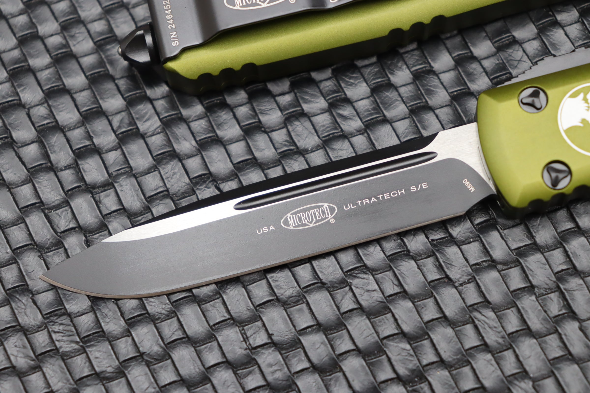 Microtech Ultratech Premium Tactical Knife - OD Green & Black Single Edge