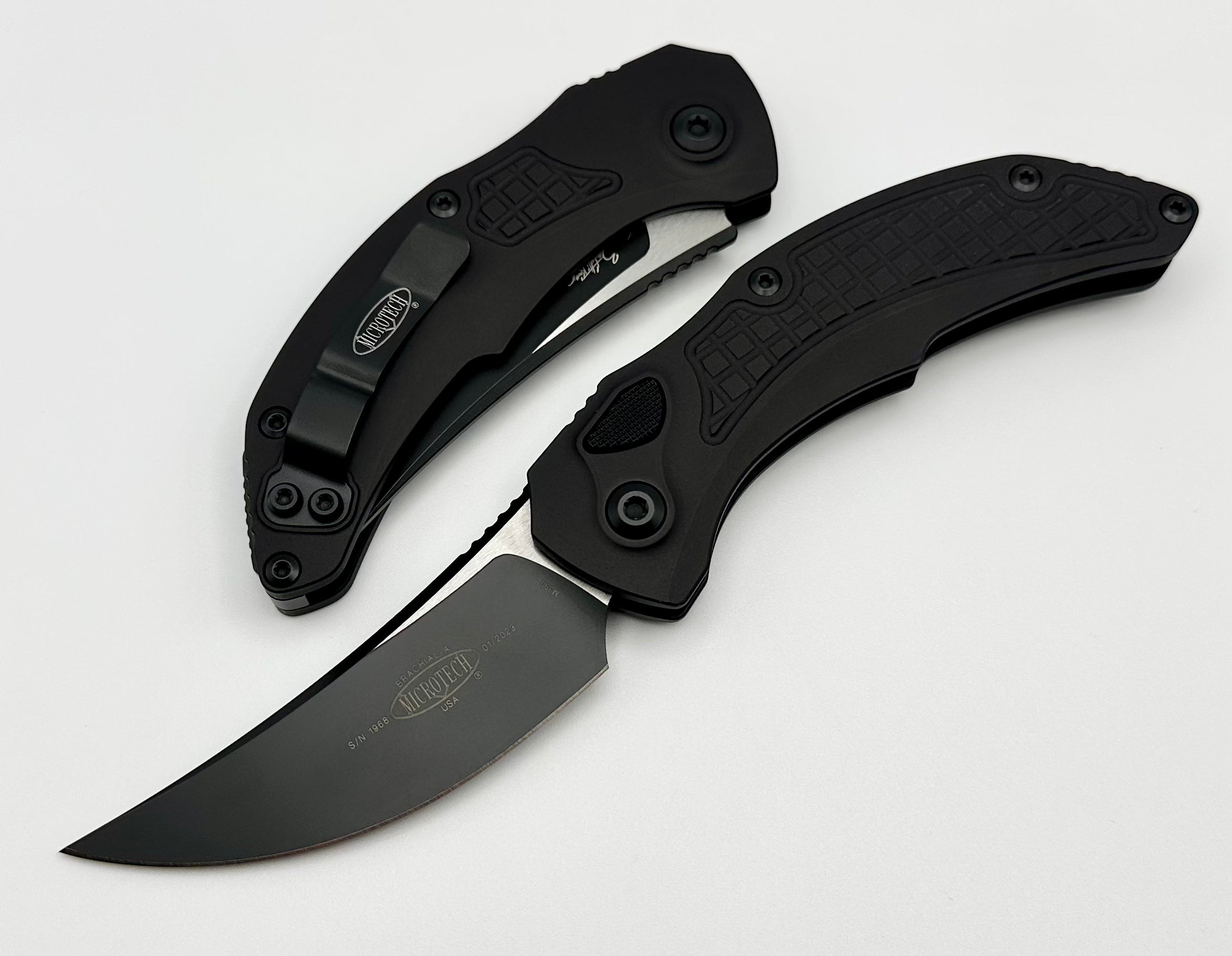 Premium Microtech Brachial Tactical Knife - Black & Standard 268A-1T