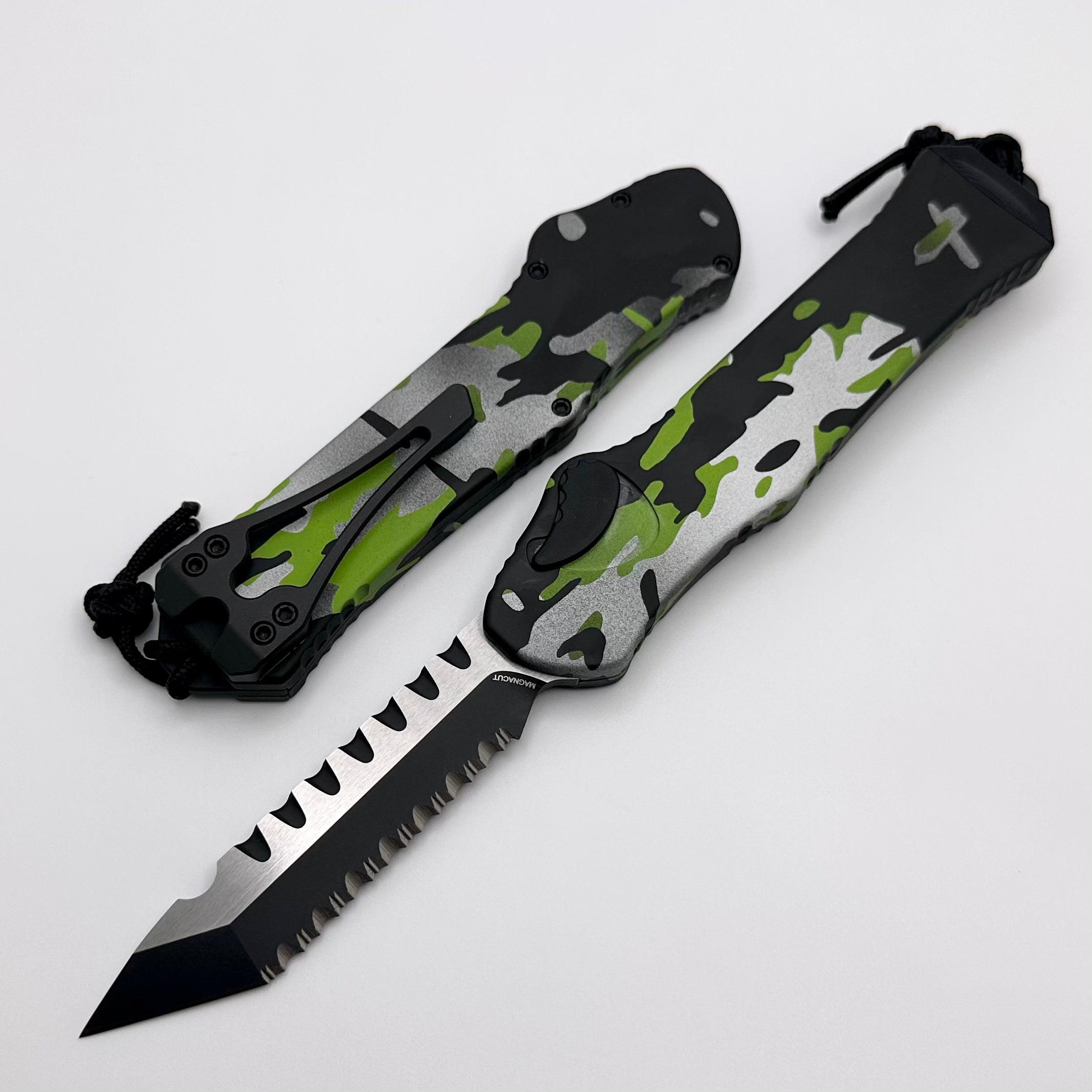 Heretic Hydra V3 Camo Tactical Knife - Premium Aluminum Handle & Two-Tone Cerakote Tanto Blade