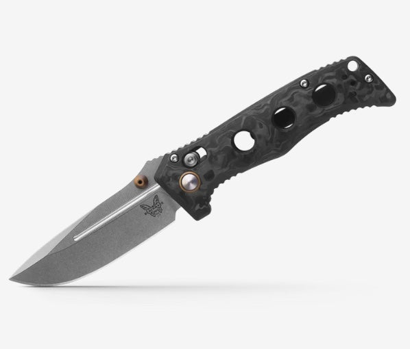 Premium Benchmade Mini Adamas - Marbled Carbon Fiber & MagnaCut 273-03