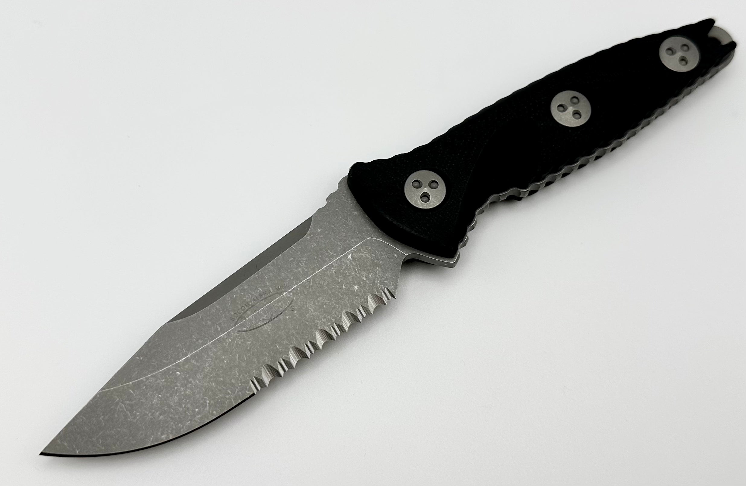 Microtech Socom Alpha Mini Tactical Fixed Blade Knife - Apocalyptic Finish