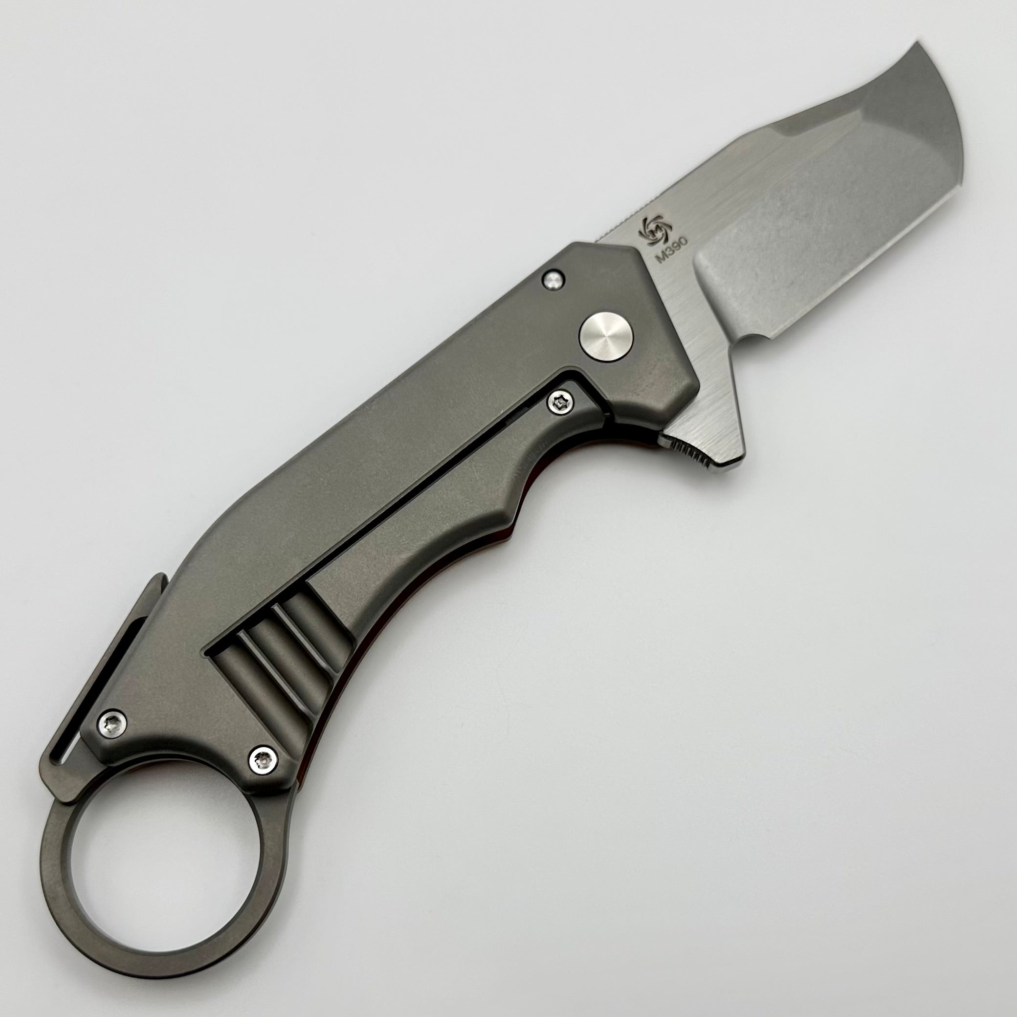 Ultimate Ringed Rhino Flipper Knife by Jon Graham & Mechforce | Premium M390 Steel & Ultem Handle